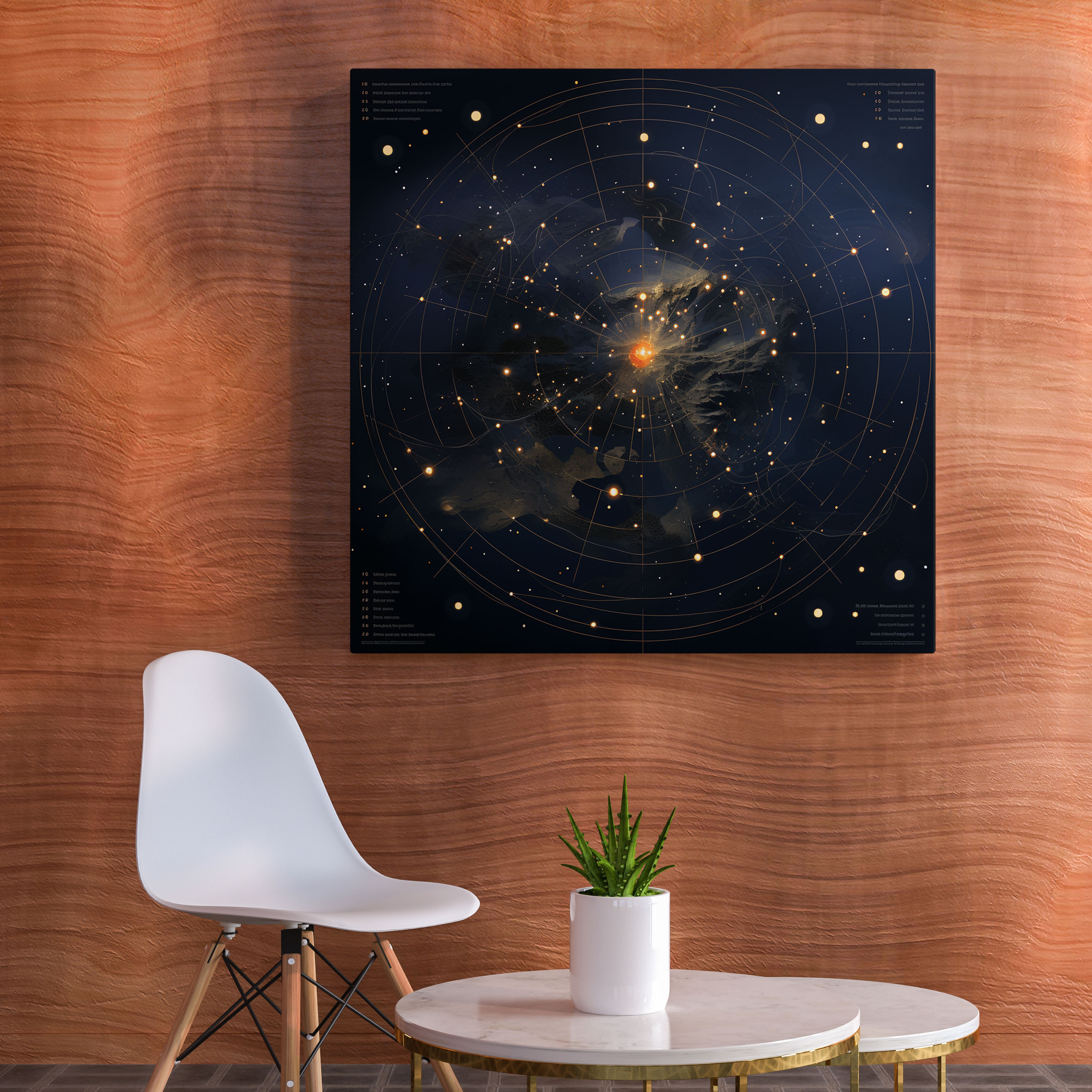 Star Map Wall Art - Star Map, Canvas, Digital Illustration, Star Map