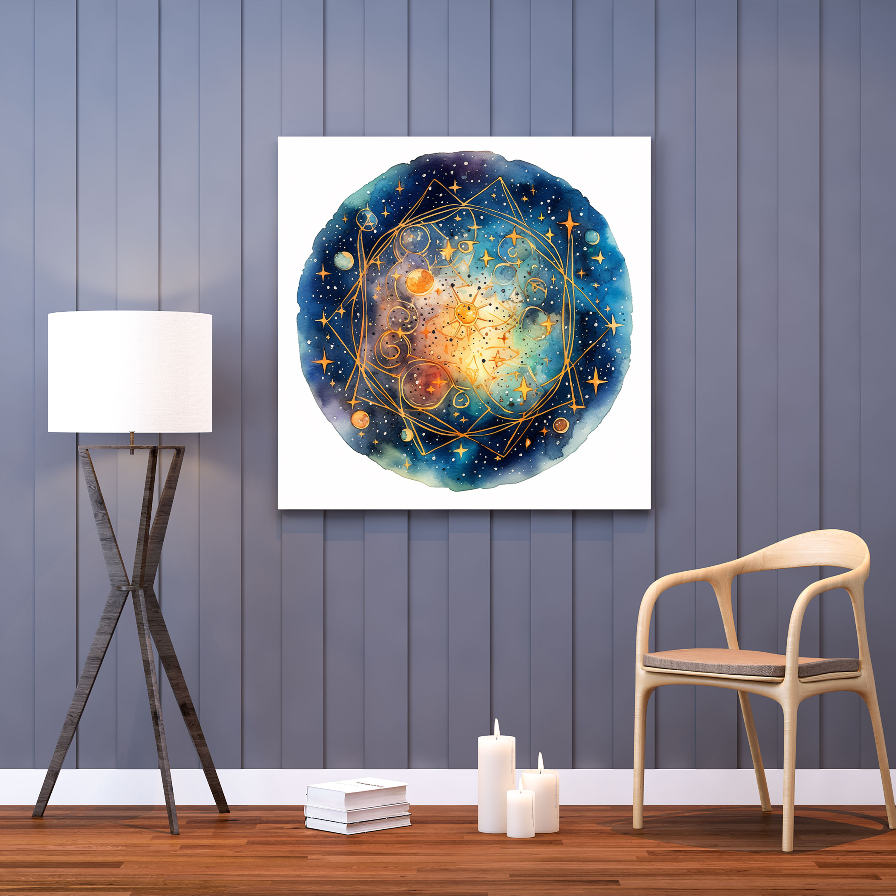 Star Map Canvas Print - Star Map, Wall Decoration, Home Decoration, Galaxy