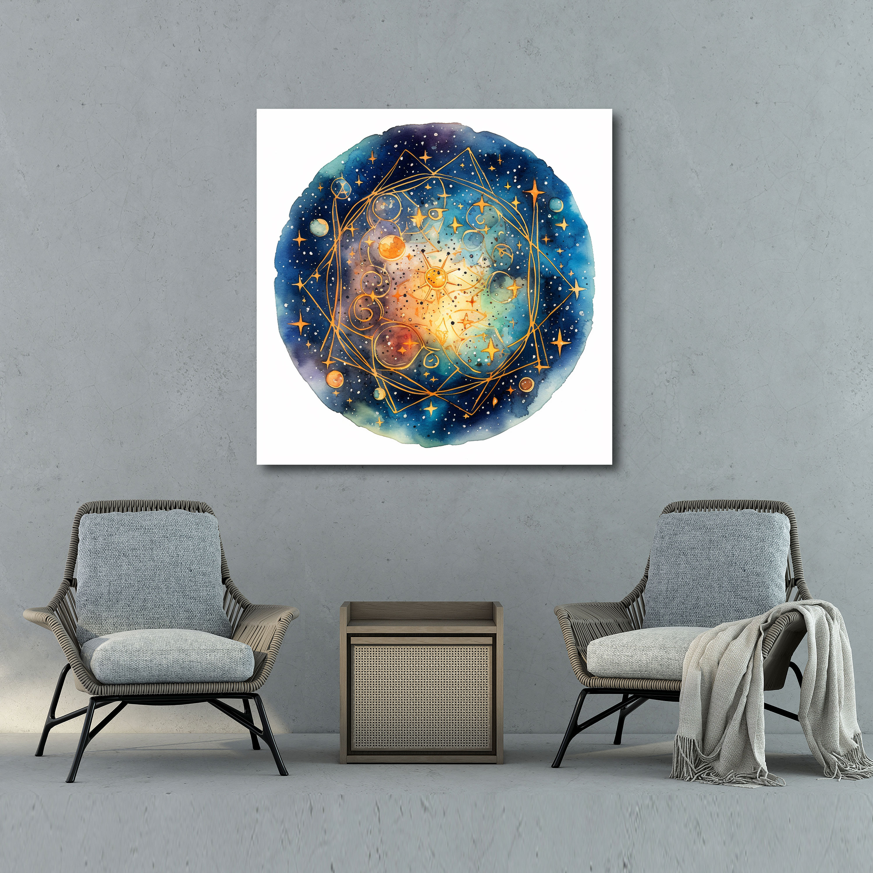 Star Map Canvas Print - Star Map, Wall Decoration, Home Decoration, Galaxy