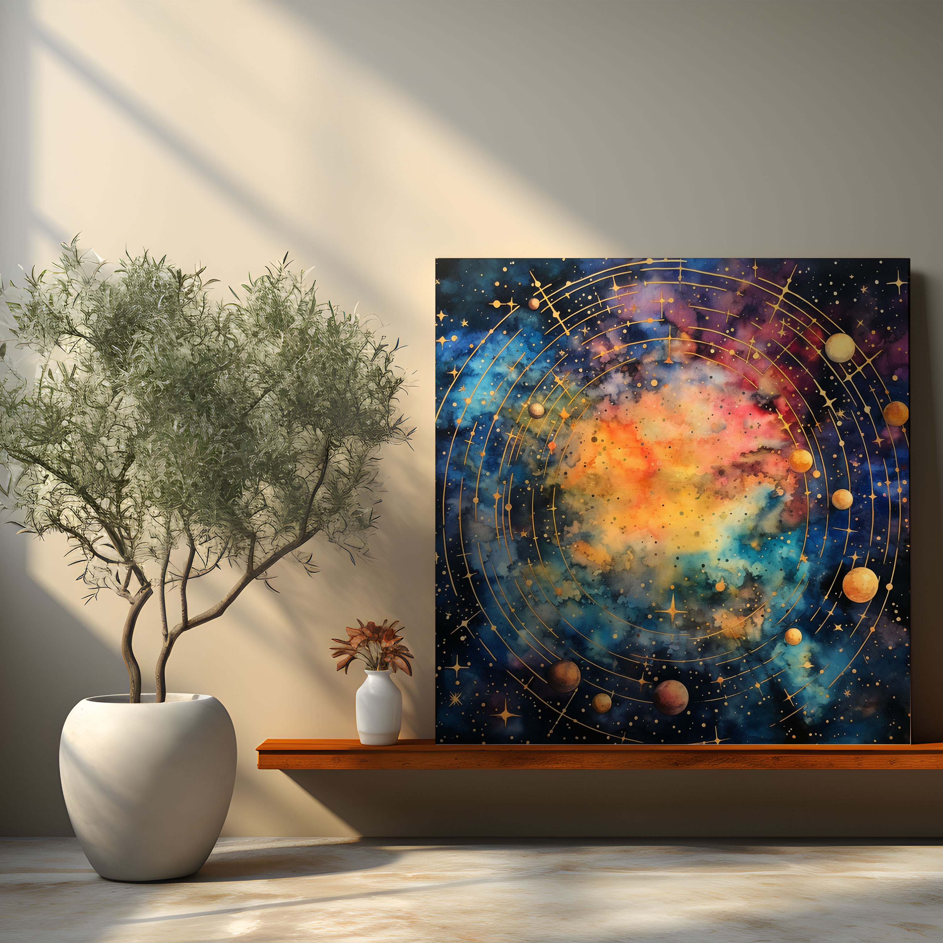 Whimsical Star Map Wall Art - Star Map, Canvas Wall Art, Wall Art, Wall Decoration
