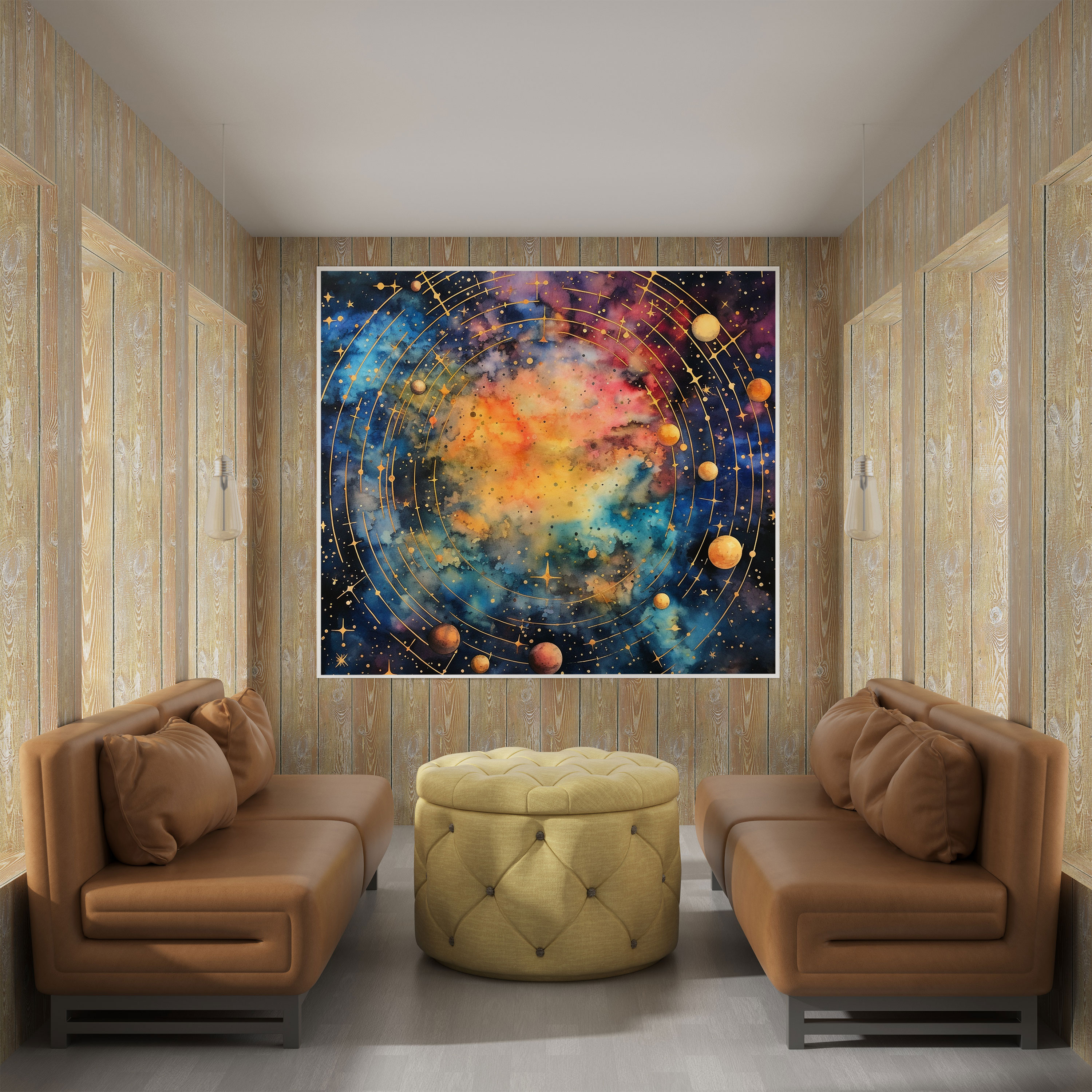 Whimsical Star Map Wall Art - Star Map, Canvas Wall Art, Wall Art, Wall Decoration
