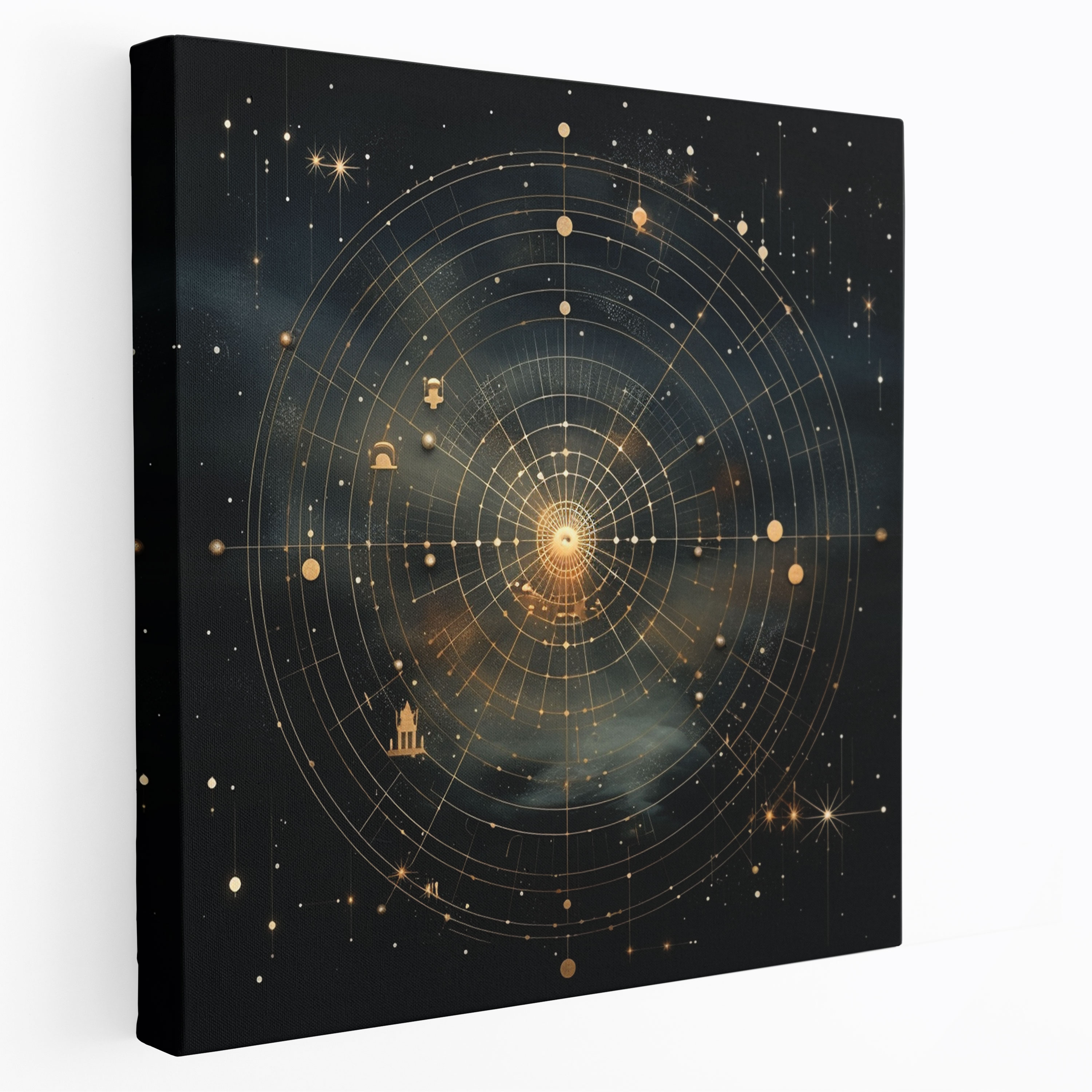 Geometric Star Map Canvas Print - Star Map, Star Map, Wall Decoration, Wall Art