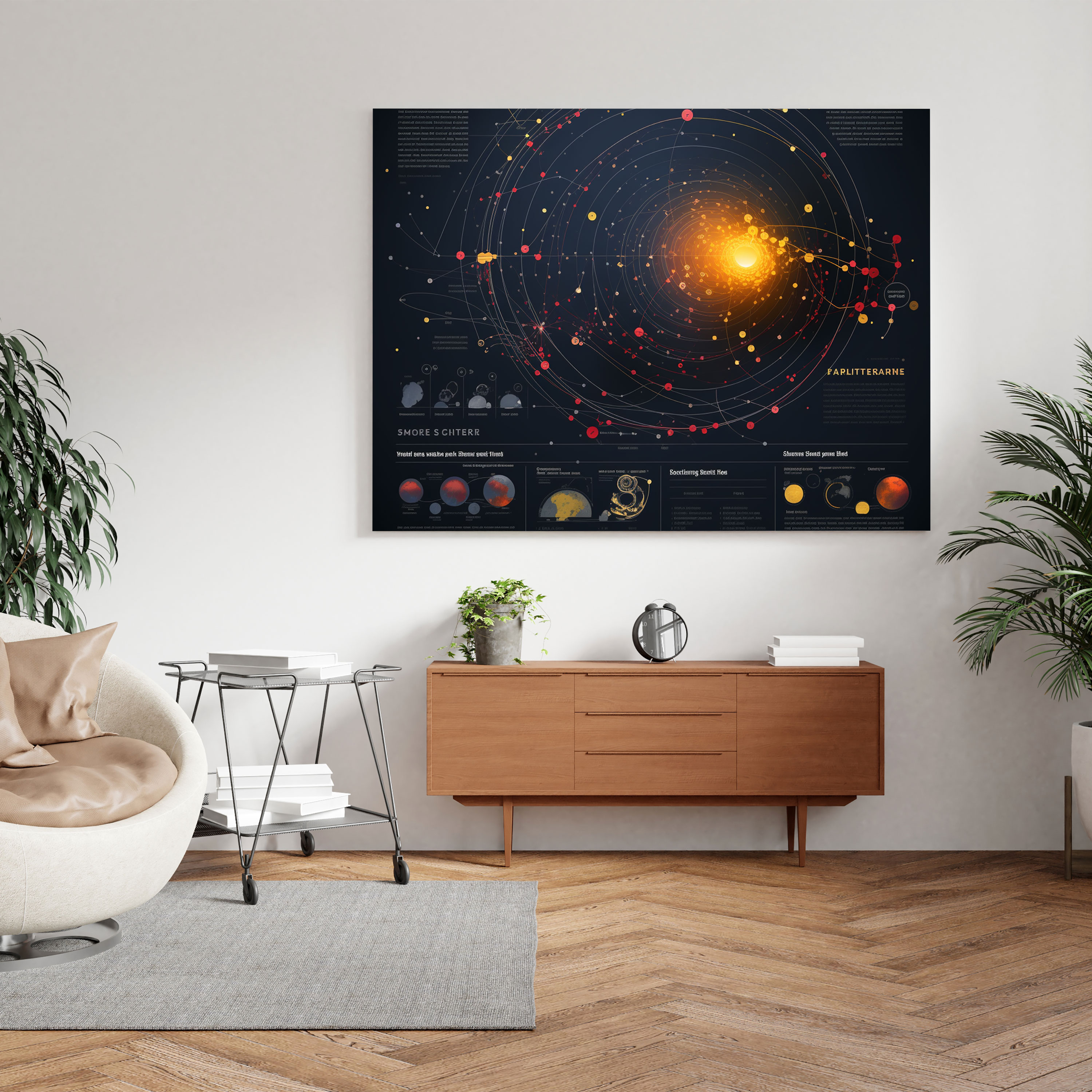 Educational Star Map Wall Art - Star Map, Educational, Canvas Wall Art, Home Decoration