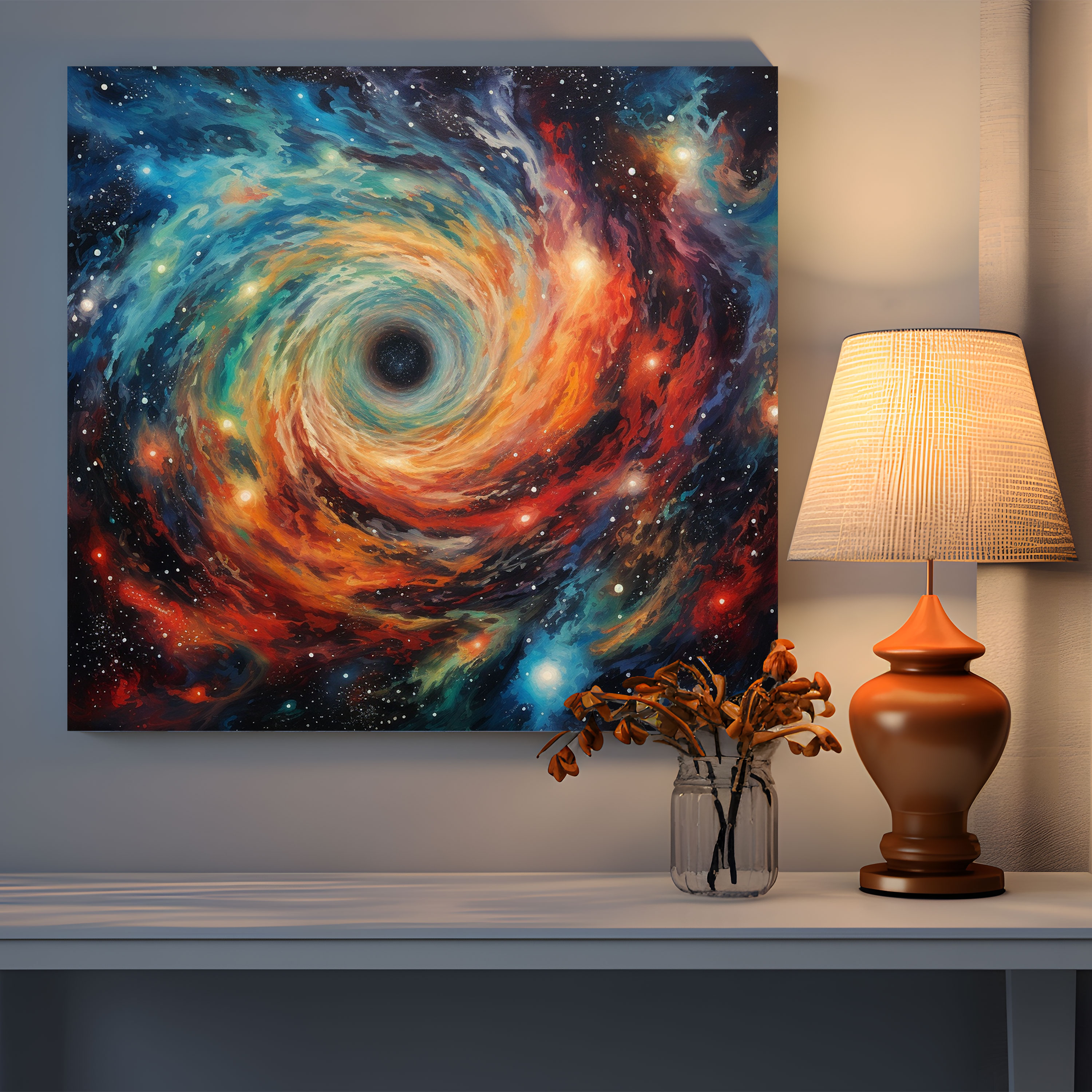 Galaxy Wall Art - Star Map, Canvas Wall Art, Vibrant Colors, Wall Decoration