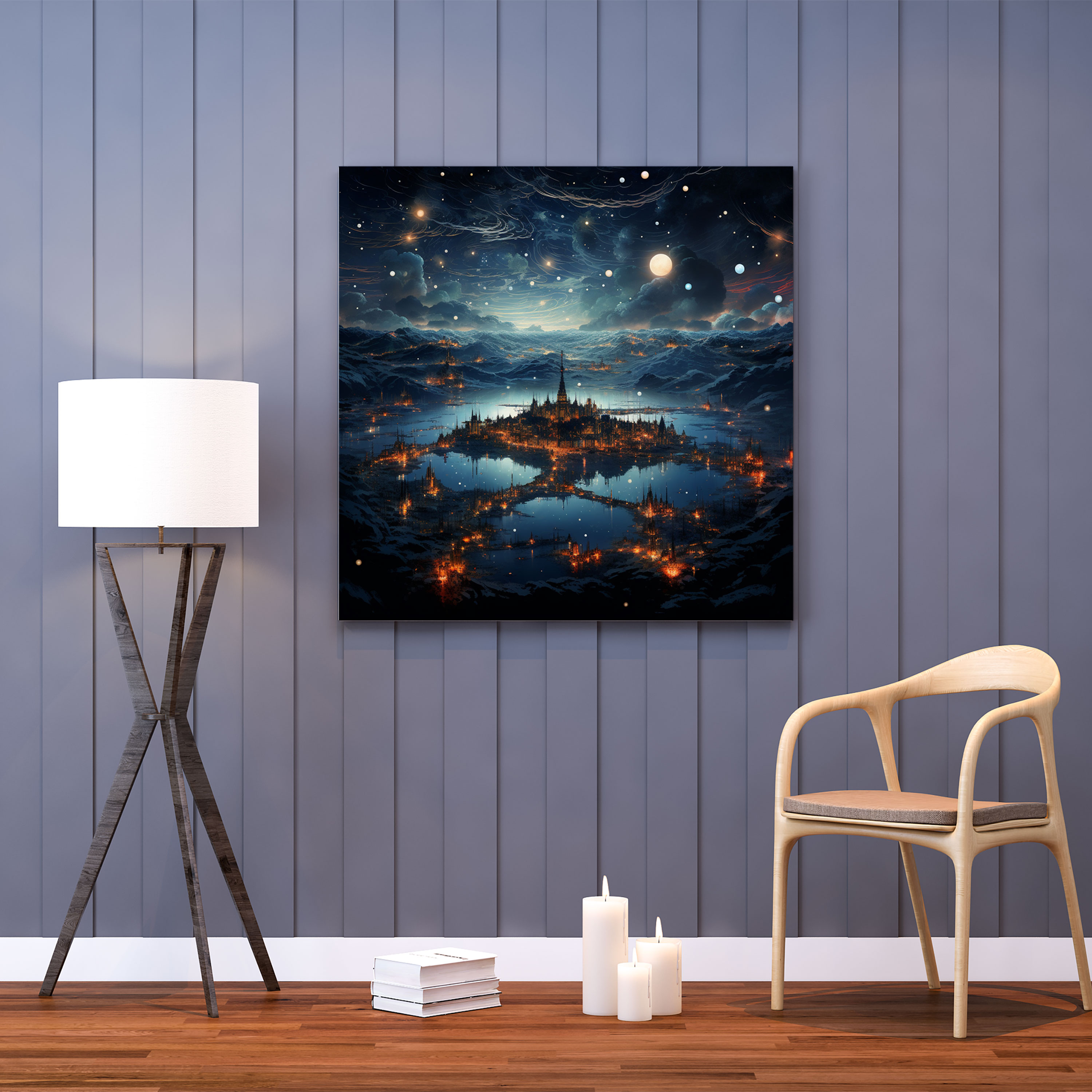 Mythical Star Map Wall Art - Star Map, Canvas Wall Art, Imagination, Constellations