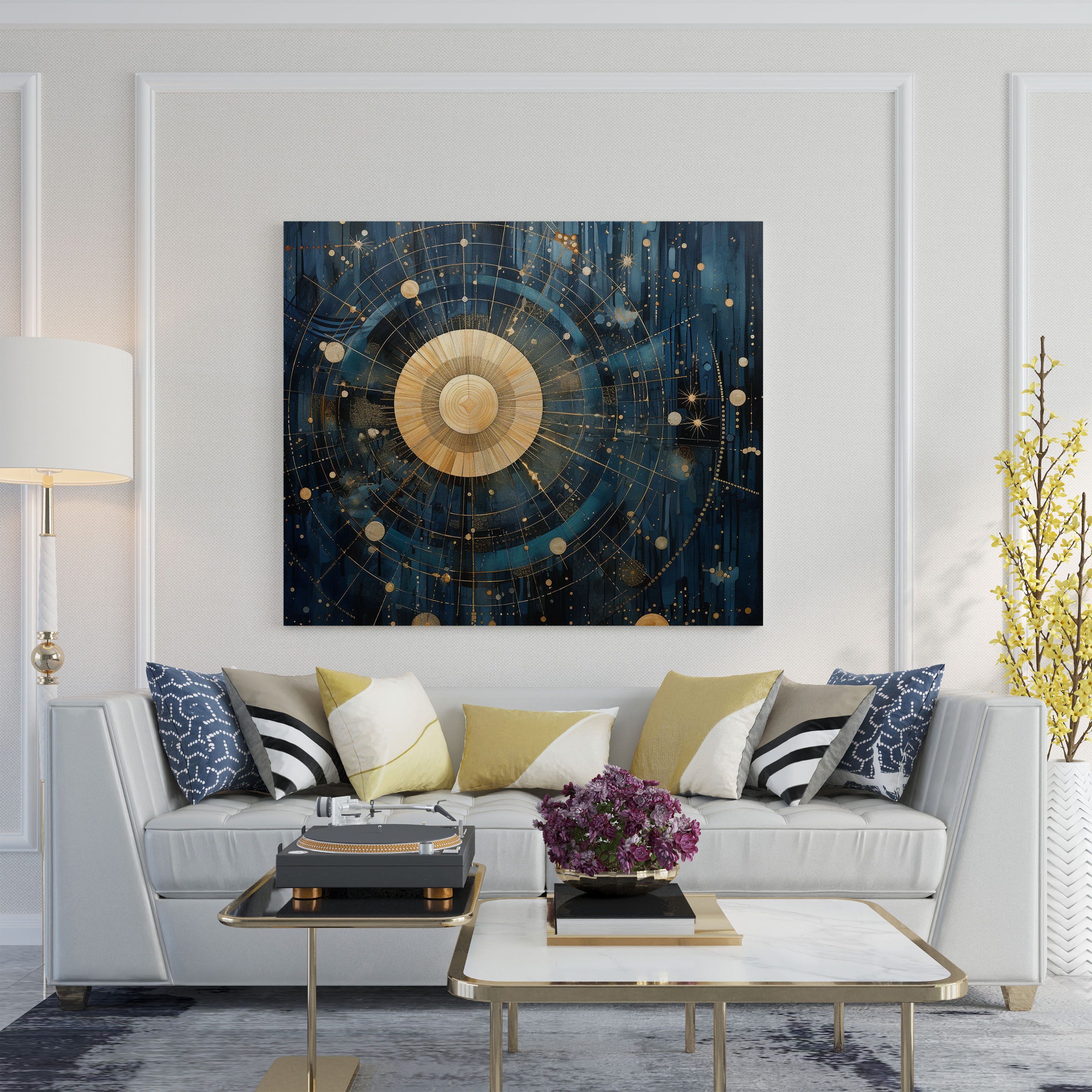 Geometric Star Map Wall Art - Star Map, Patterns, Wall Art, Intricate Shapes