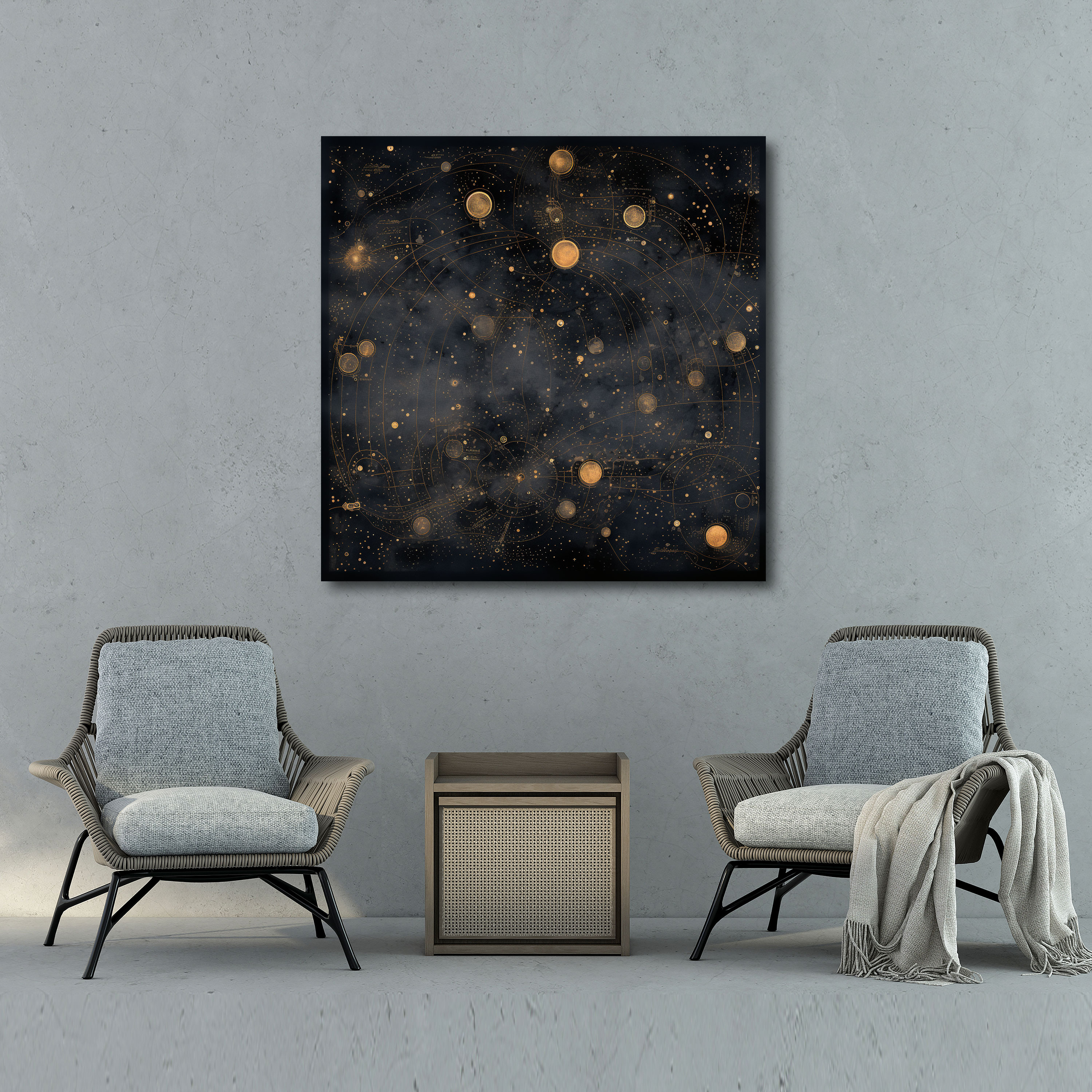 Stardust Star Map Wall Art - Star Map, Wall Art, Home Decoration, Celestial Map