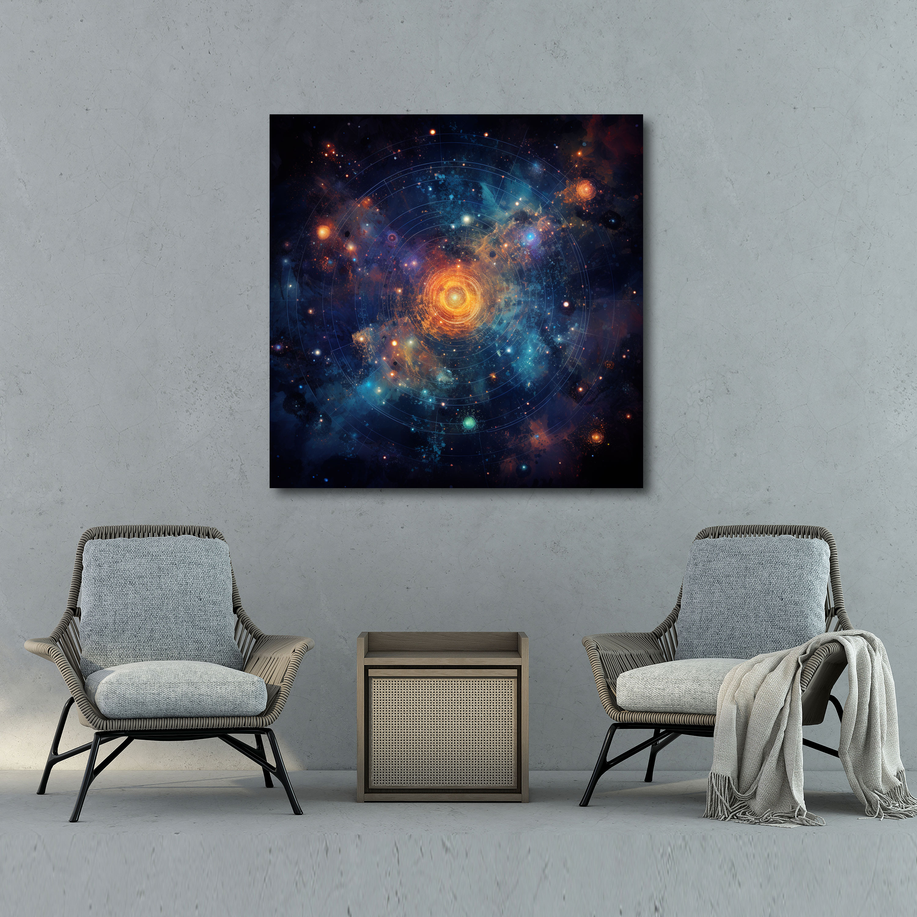 Celestial Night Star Map Canvas Print - Star Map, Night Sky, Wall Art, Wall Decoration