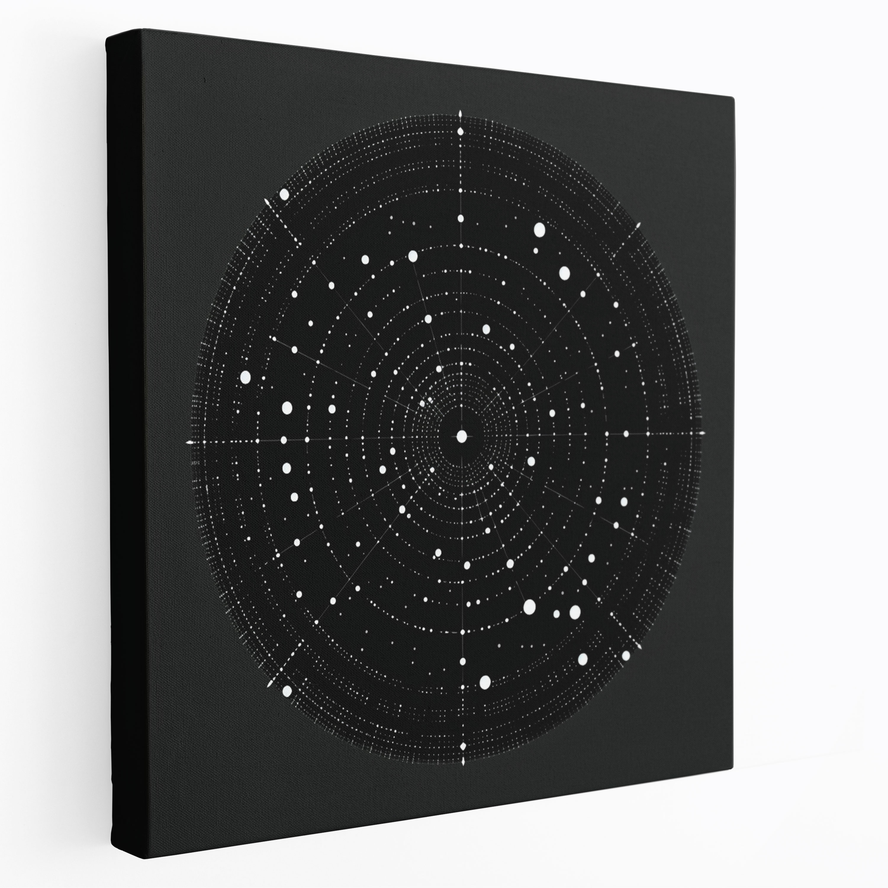 Minimalist Yıldız Haritası Kanvas Tablo - Yıldız Haritası Modern Duvar Dekorasyonu