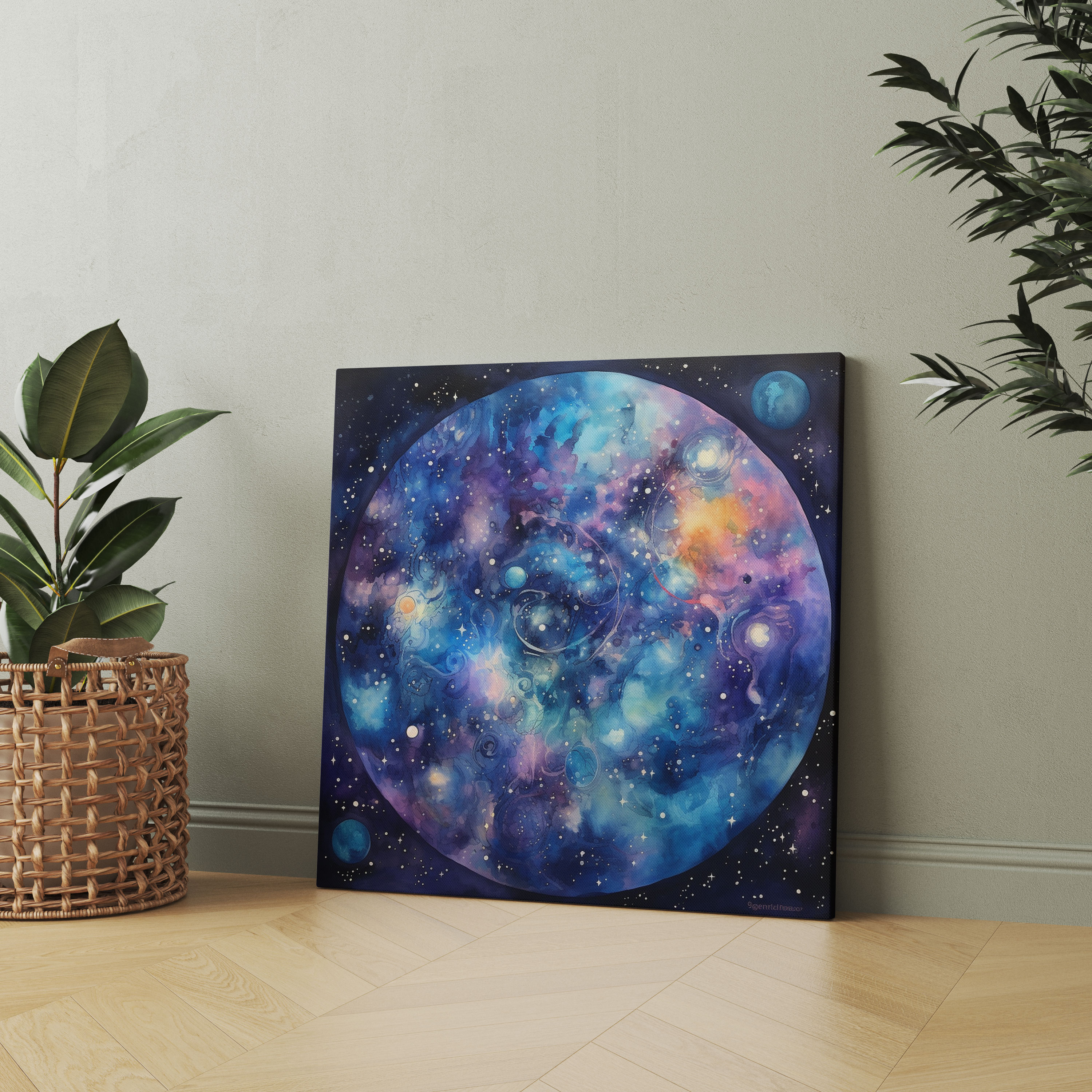 Yıldız Haritası Kanvas Tablo - Yıldız Haritası Yıldızlar ve Gezegenler Duvar Dekorasyonu Astronomik Tablo