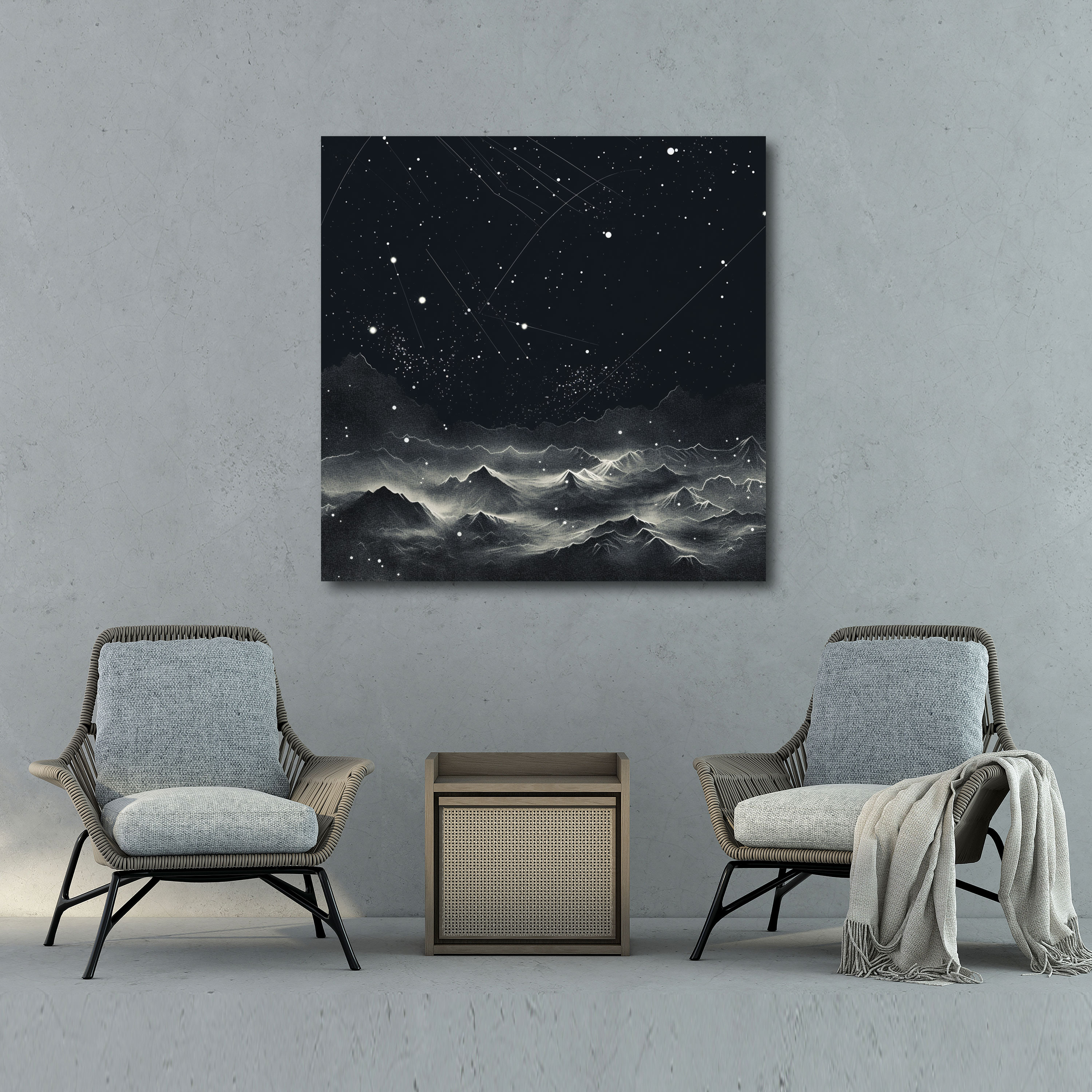 Yıldız Haritası Duvar Dekorasyonu - Minimalist Yıldız Haritası Burç Haritası Ev Dekorasyonu