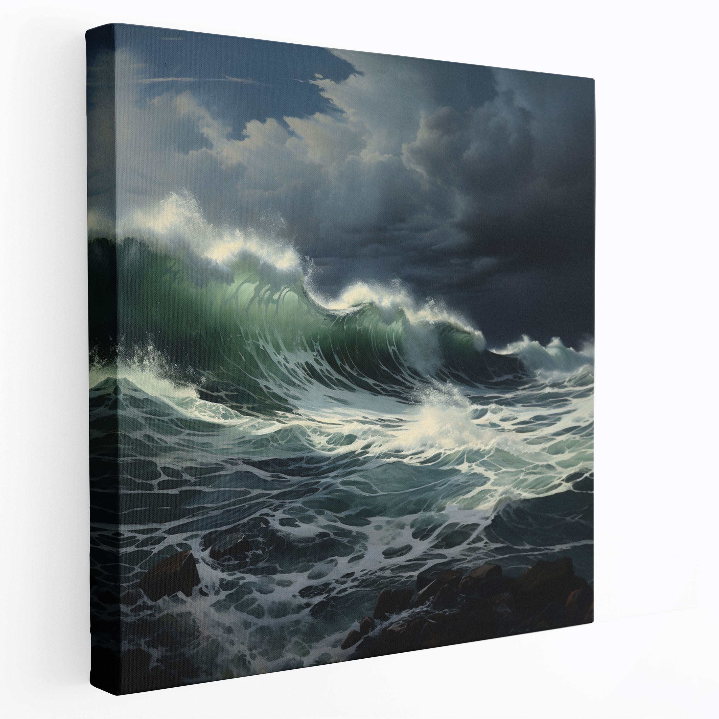 Storm Wall Art - Storm, Canvas, Crashing Waves, Canvas Wall Art