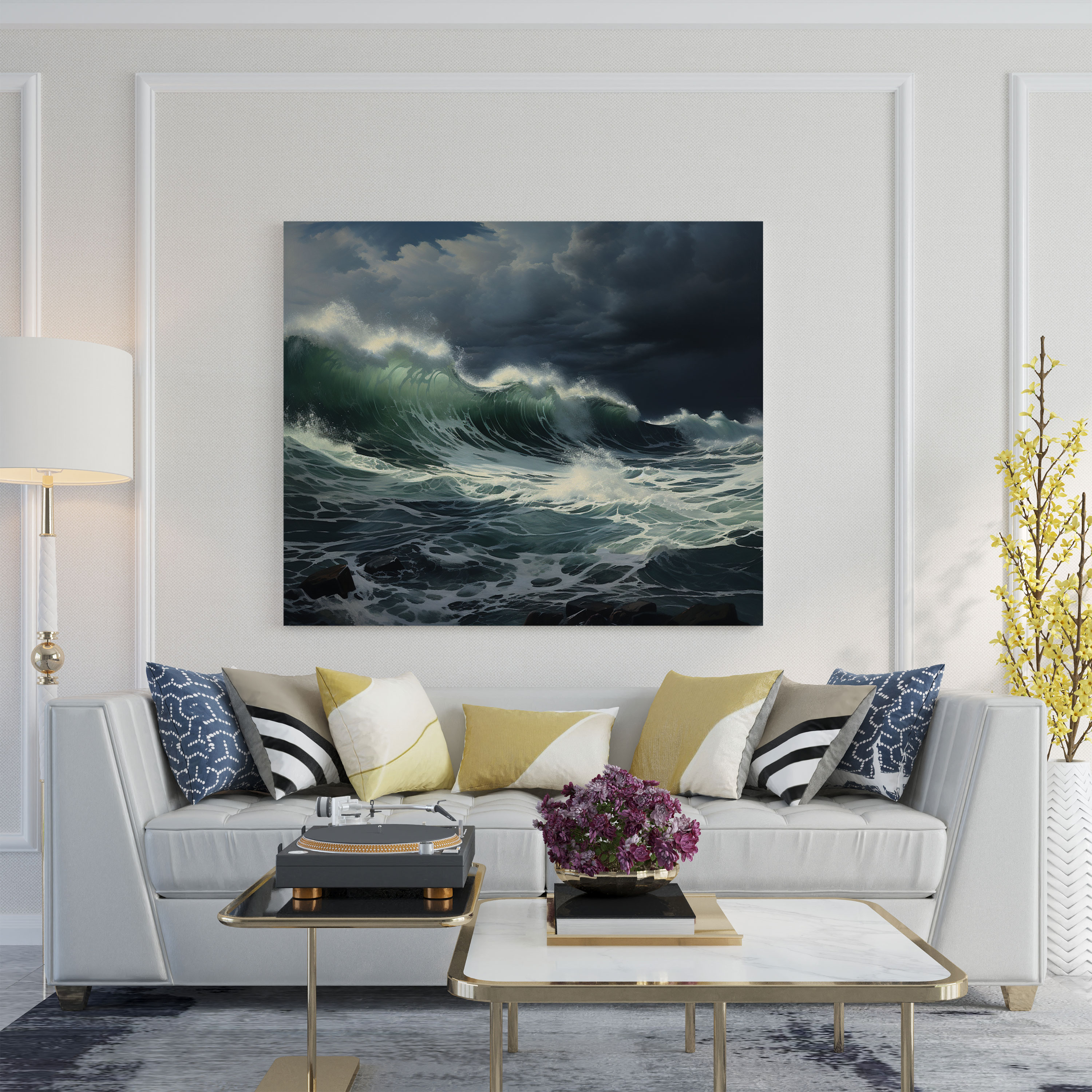 Storm Wall Art - Storm, Canvas, Crashing Waves, Canvas Wall Art