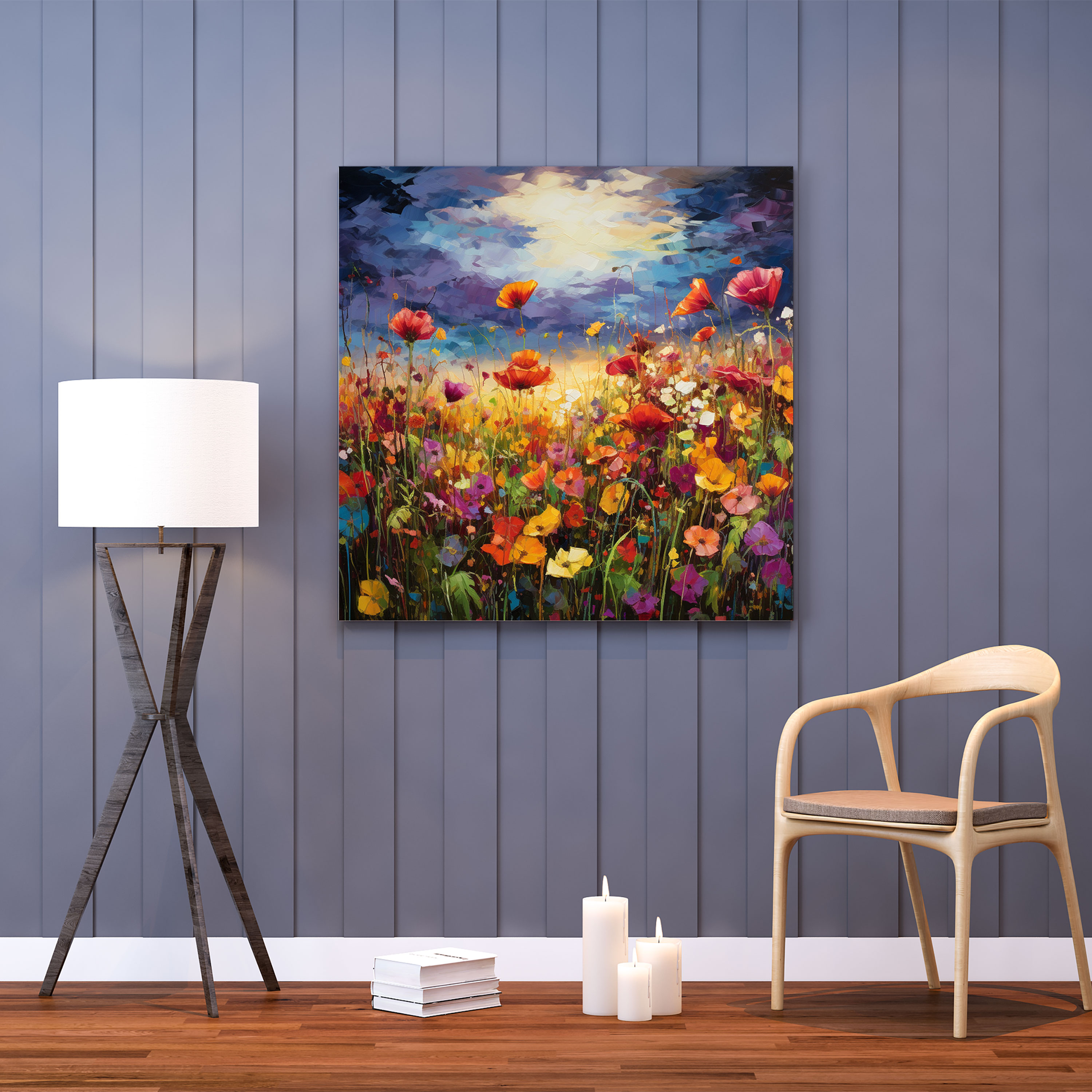 Stormy Fields Canvas Print - Storm, Home Decoration, Canvas, Canvas Wall Art