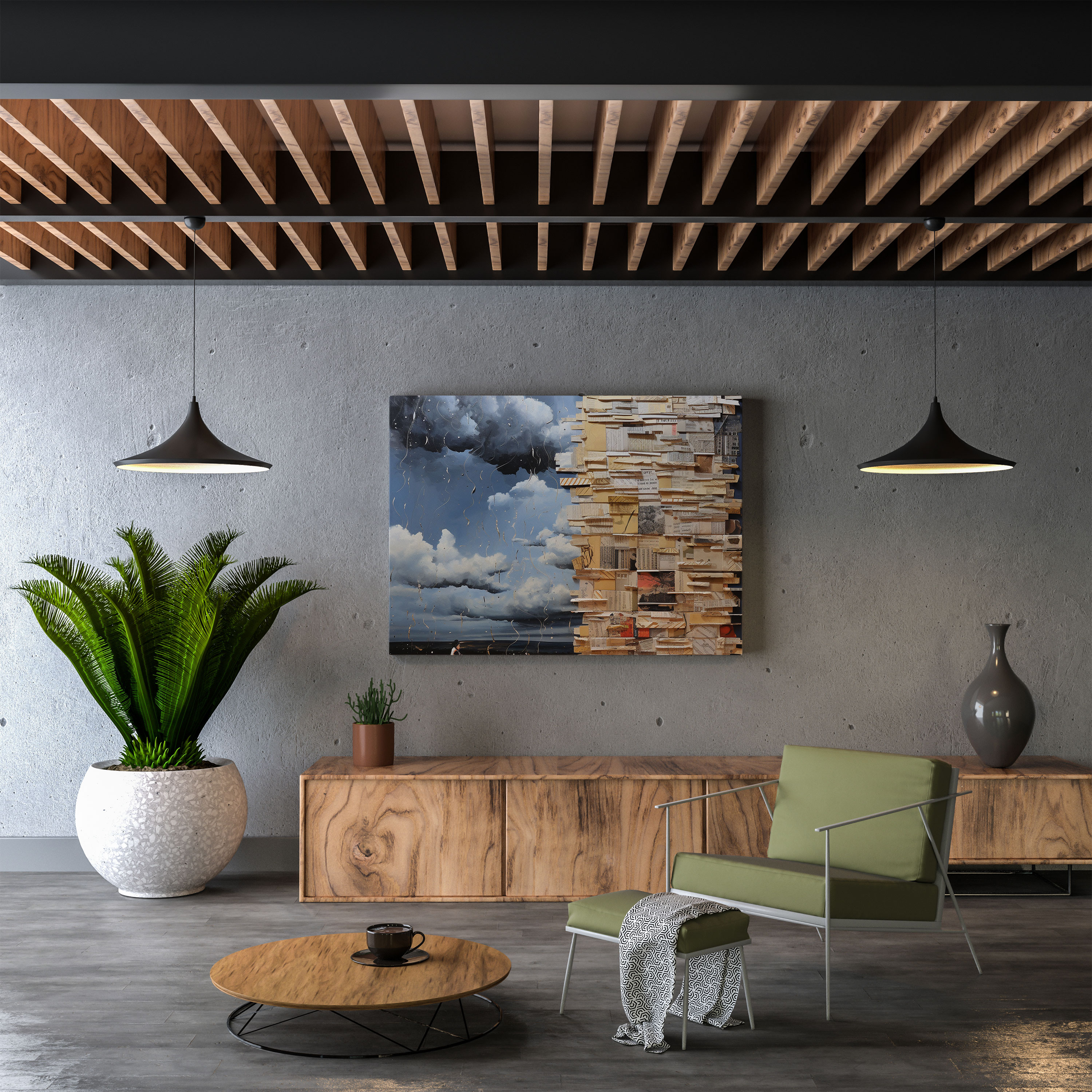 Stormy Thoughts Canvas Print - Storm, Canvas Wall Art, Words, Storm