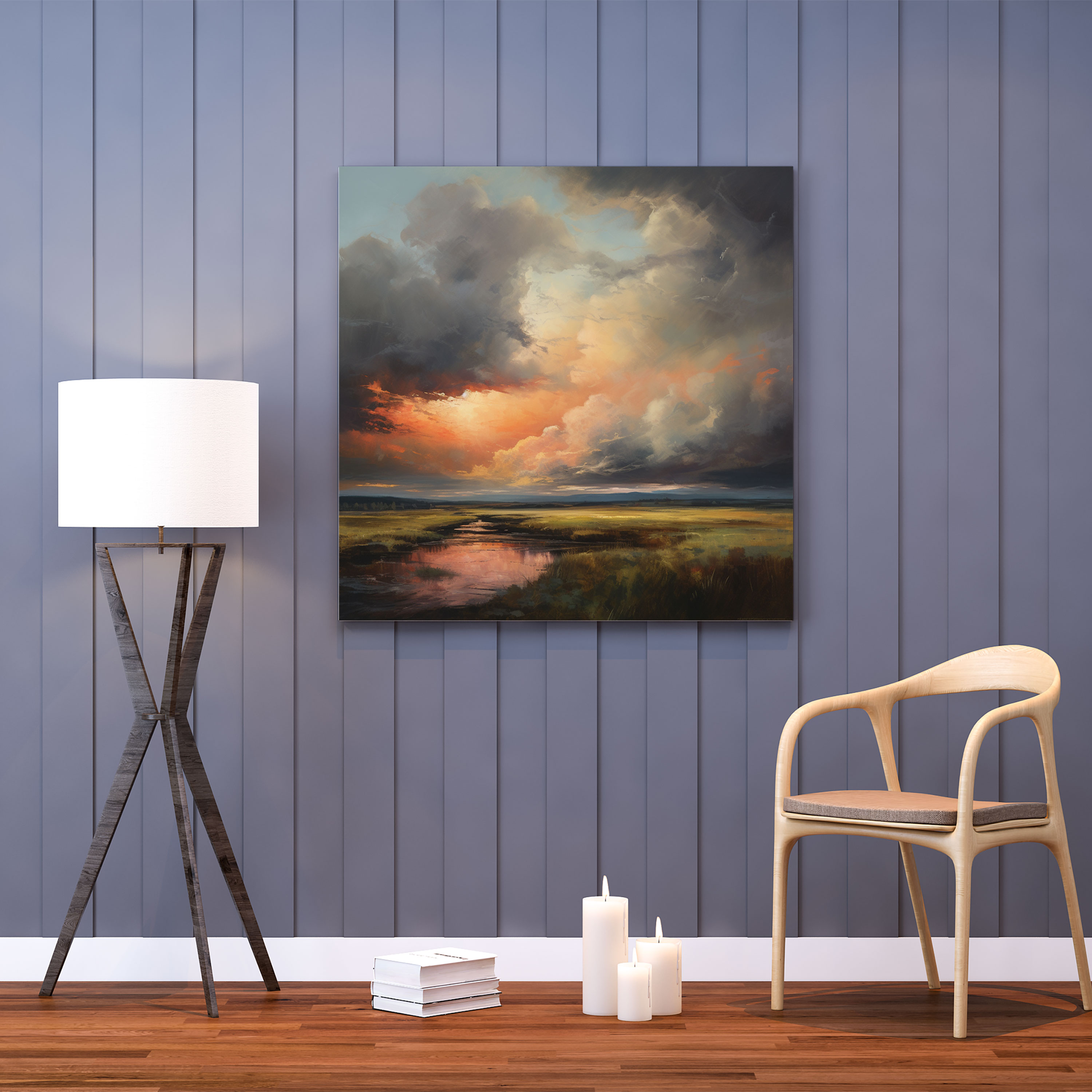 Serene Storm Canvas Print - Storm, Canvas Wall Art, Home Decoration, Serene Landscape