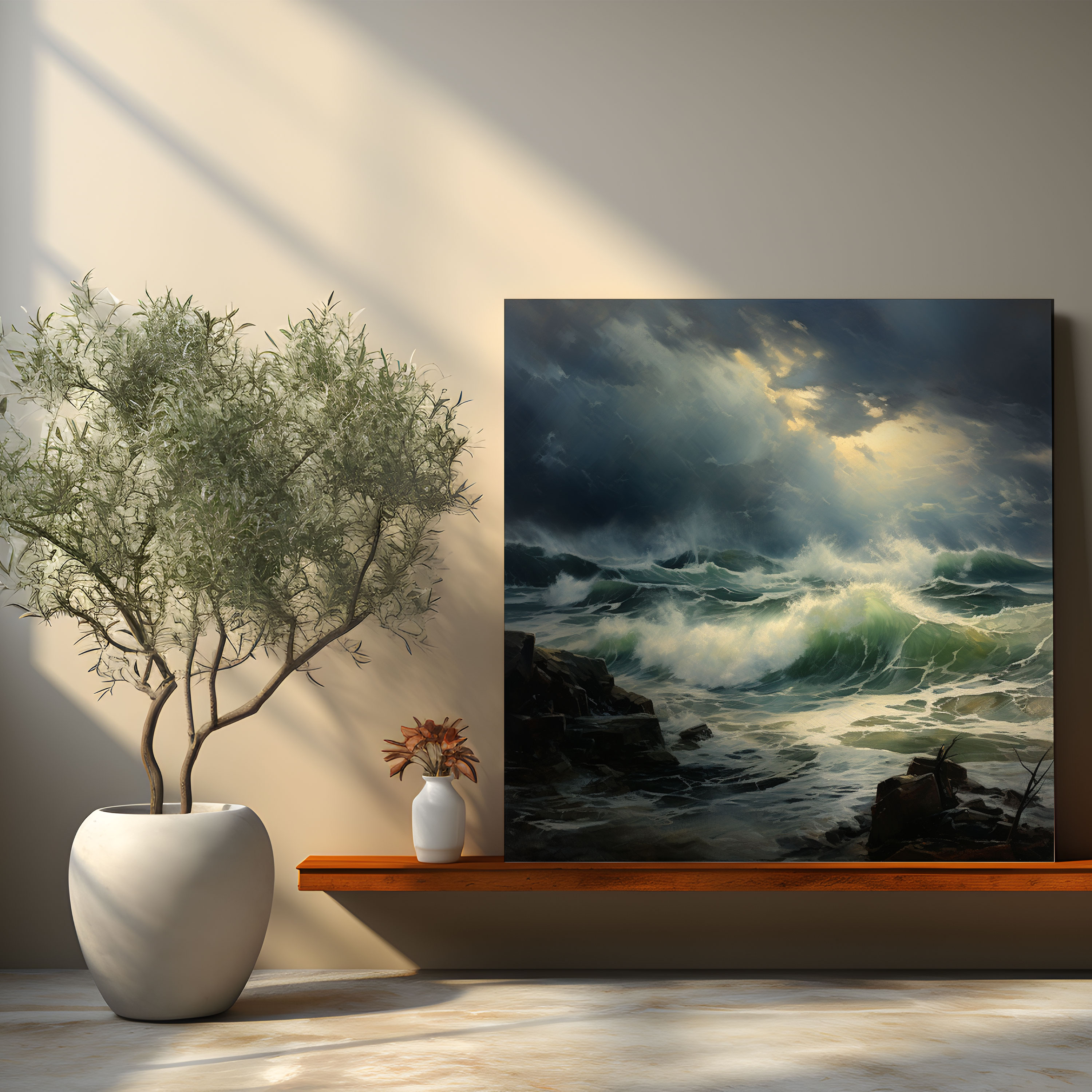 Stormy Seascape Wall Art - Storm, Storm, Canvas Wall Art, Home Decoration