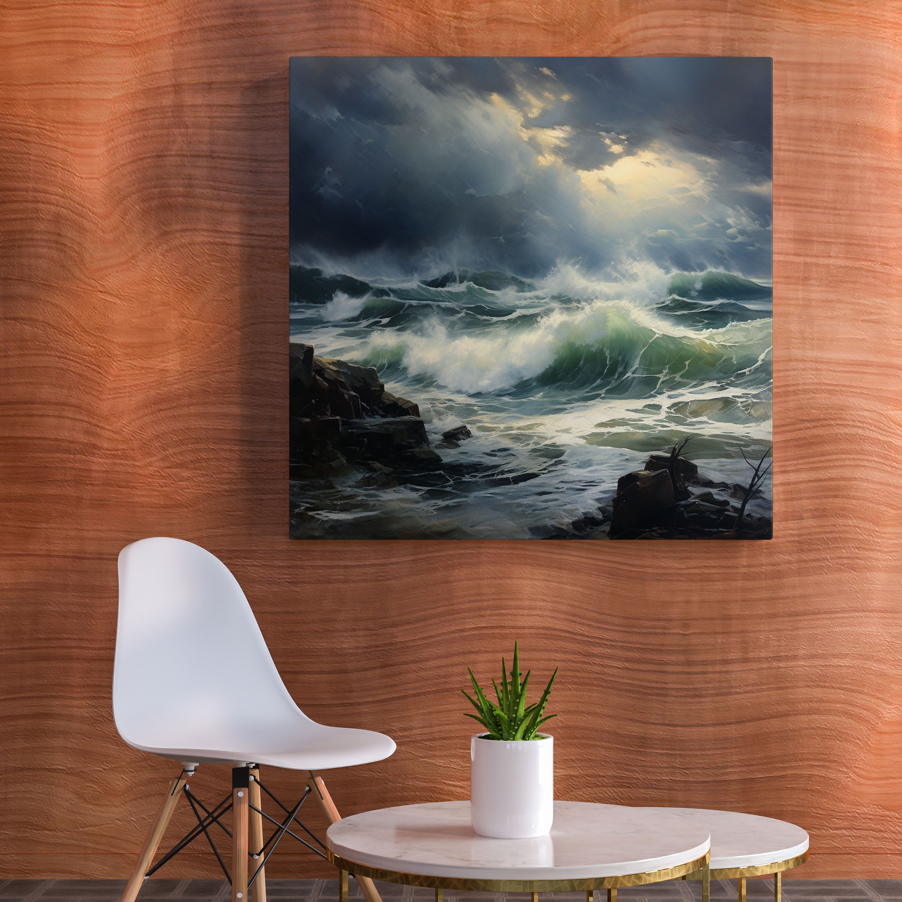 Stormy Seascape Wall Art - Storm, Storm, Canvas Wall Art, Home Decoration
