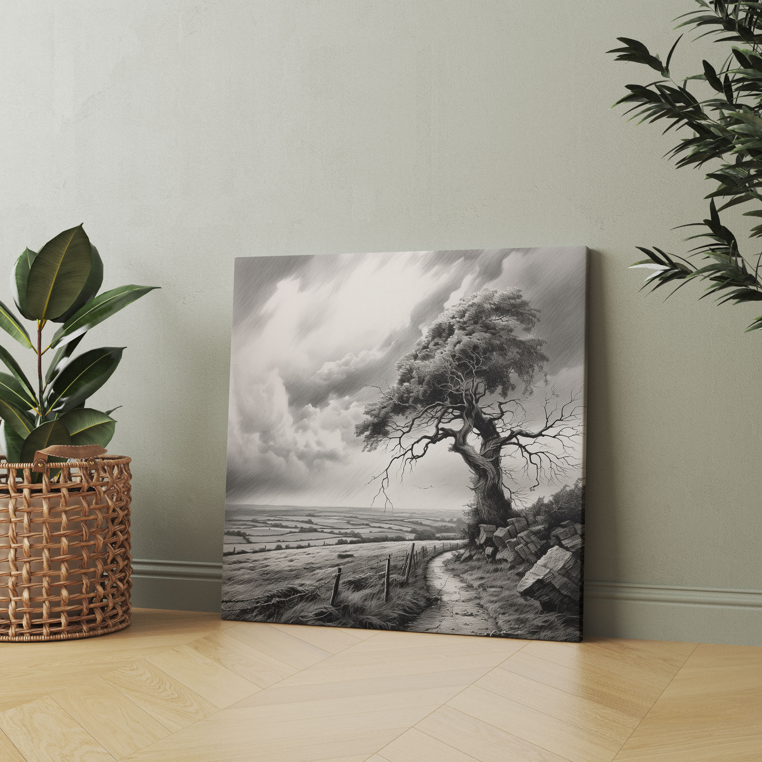 Resilient Tree Canvas Print - Storm, Wall Art, Canvas Print, Canvas