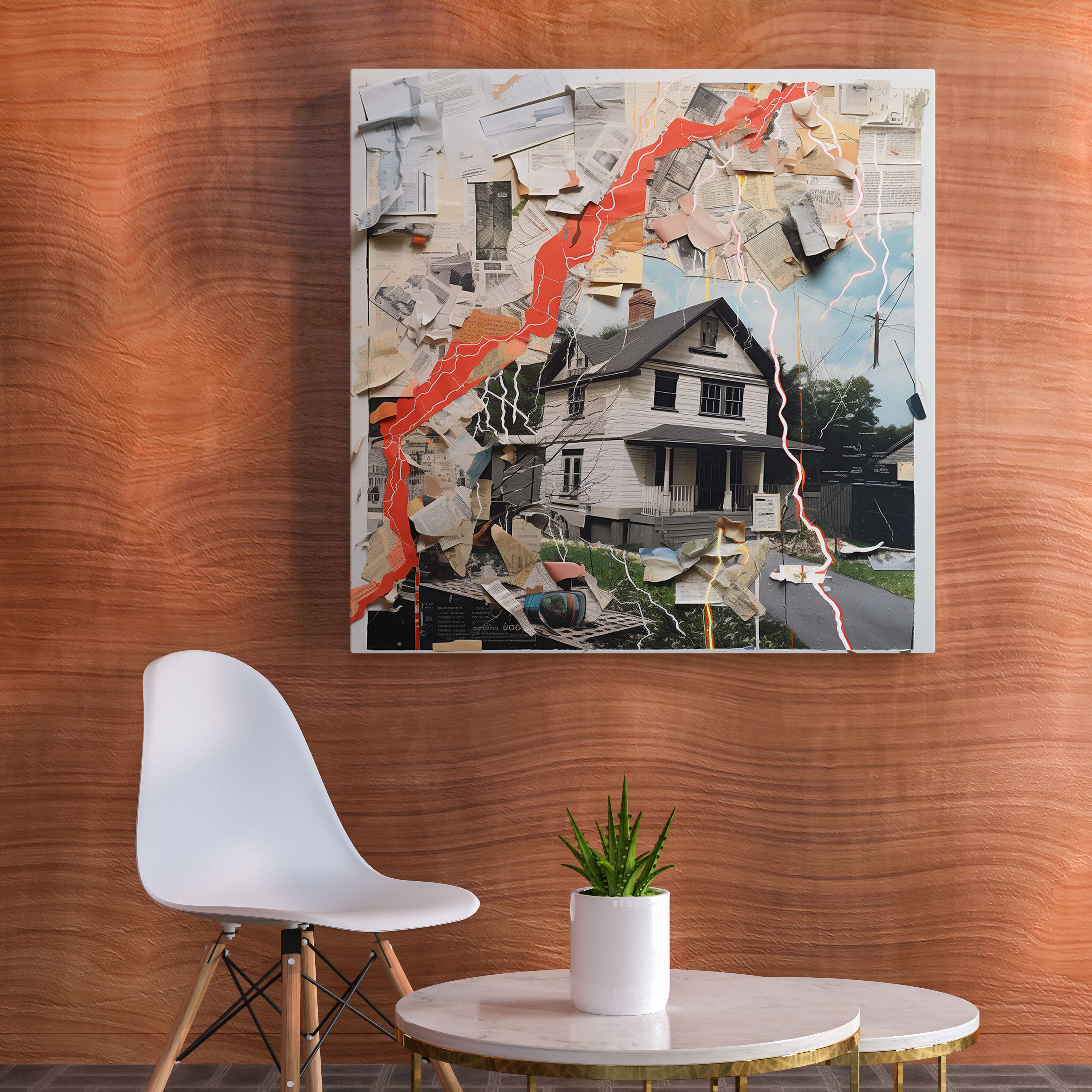 Storm Wall Art - Storm, Collage Artwork, Canvas, Canvas Print