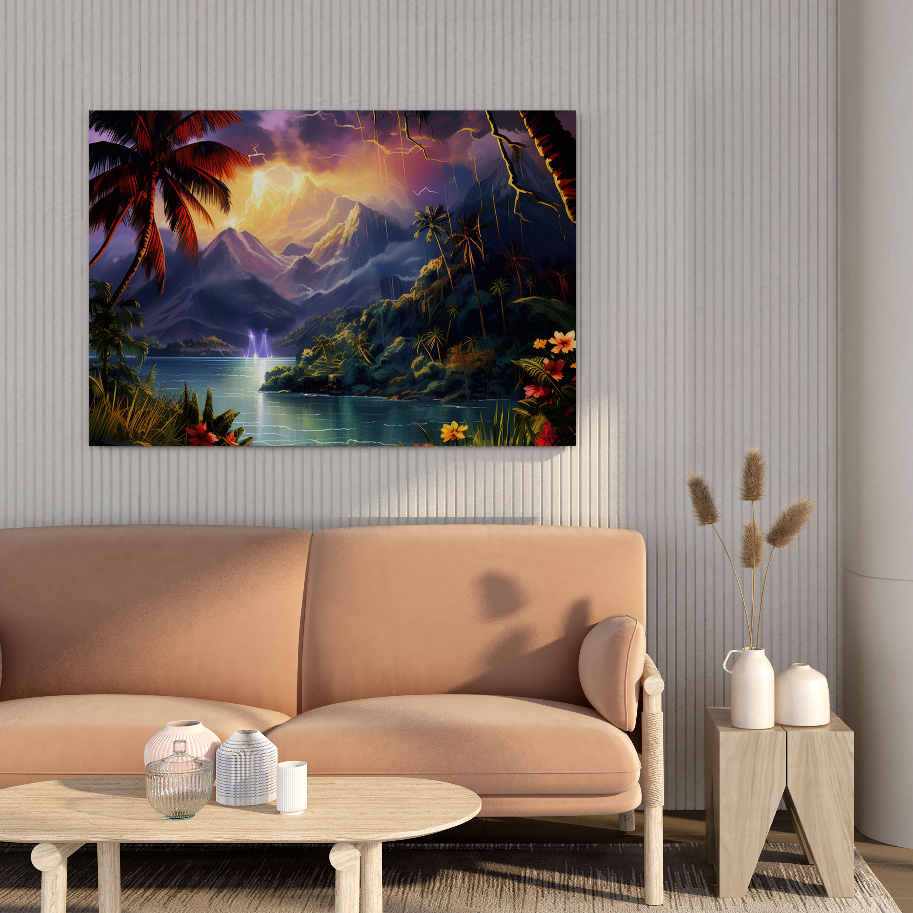 Storm Wall Decoration - Storm, Digital Painting, Wall Decoration, Exotic Island