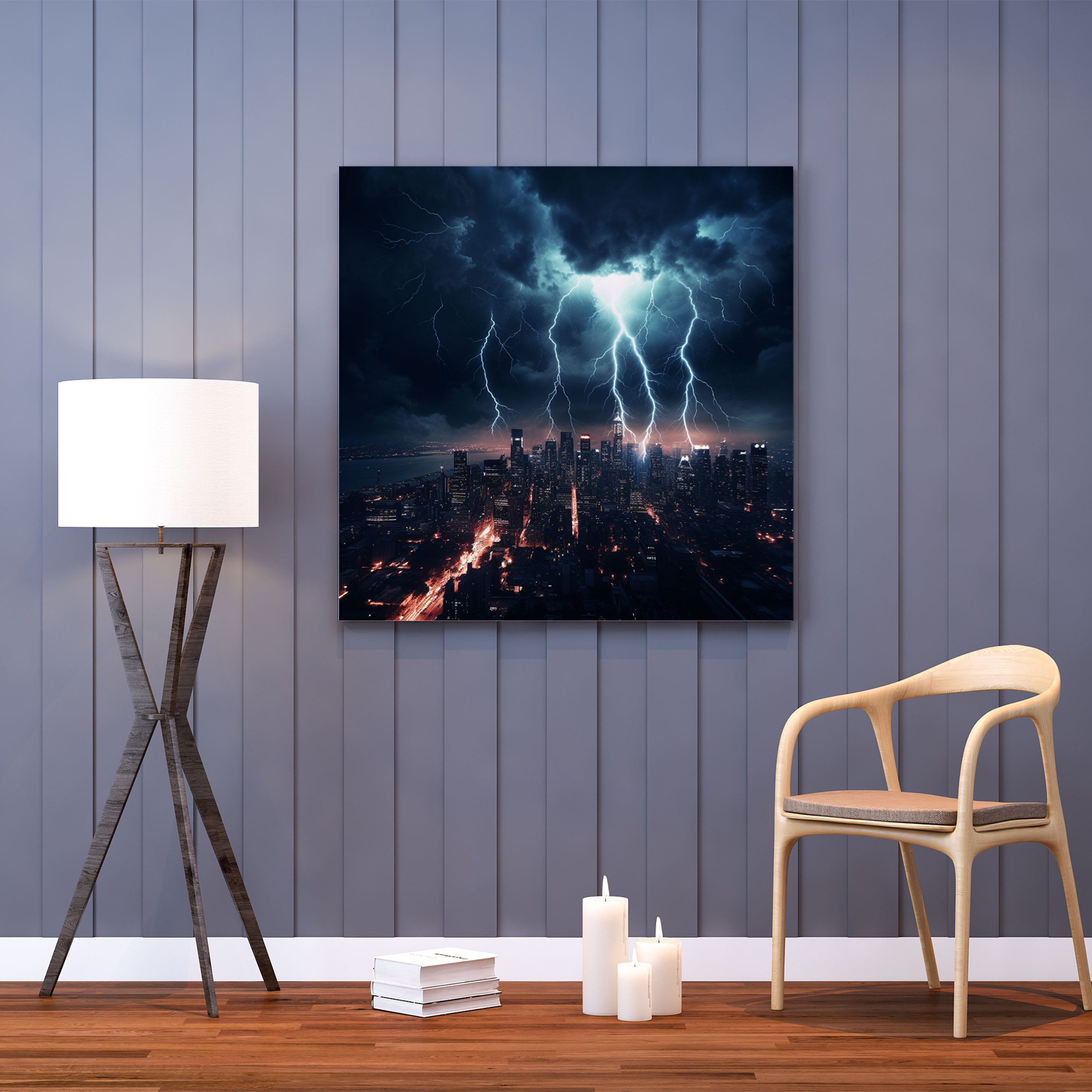 Storm Canvas Print - Storm, Canvas, Wall Decoration, Night