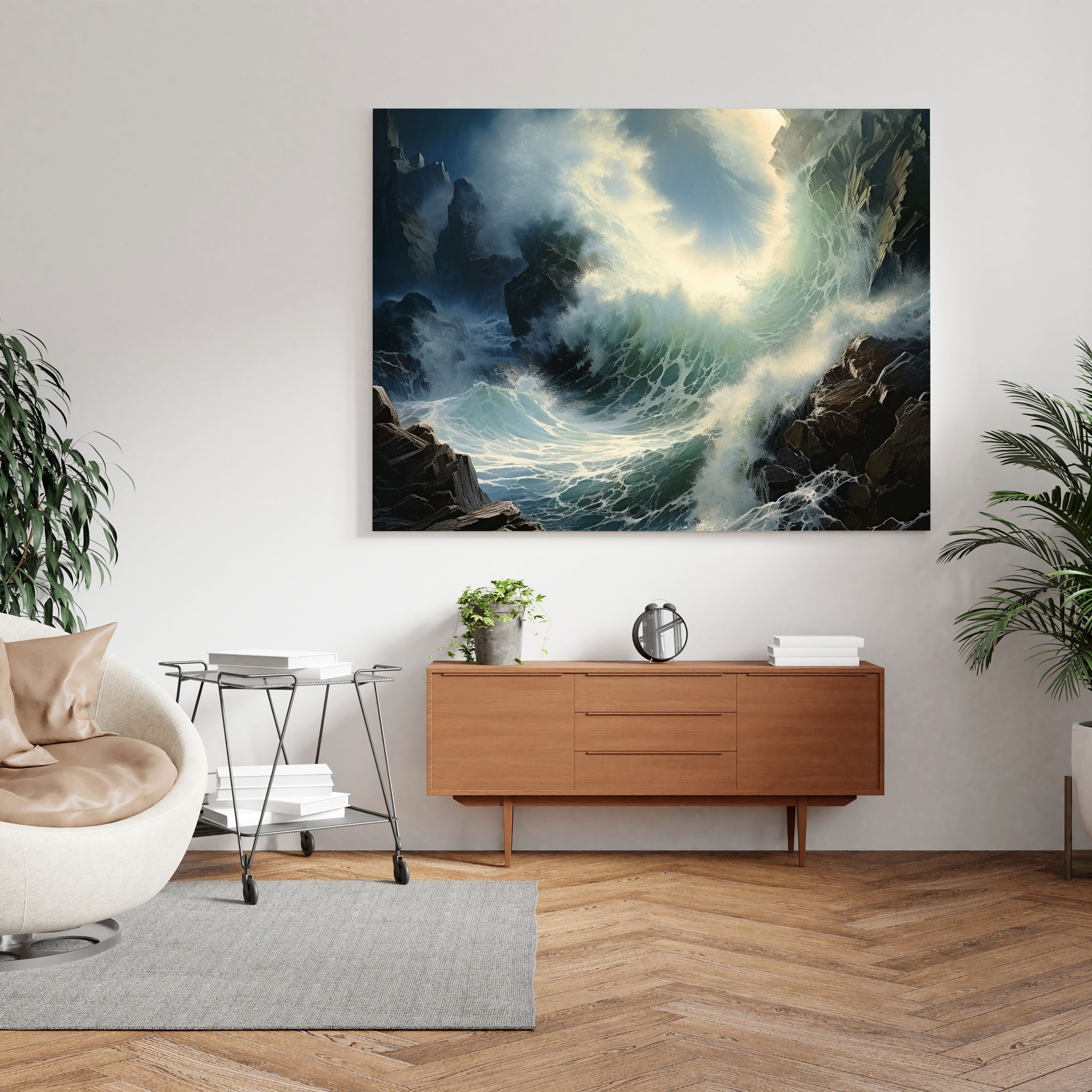 Storm Wall Art - Storm, Wall Decoration, Wave Crashing, Canvas Wall Art