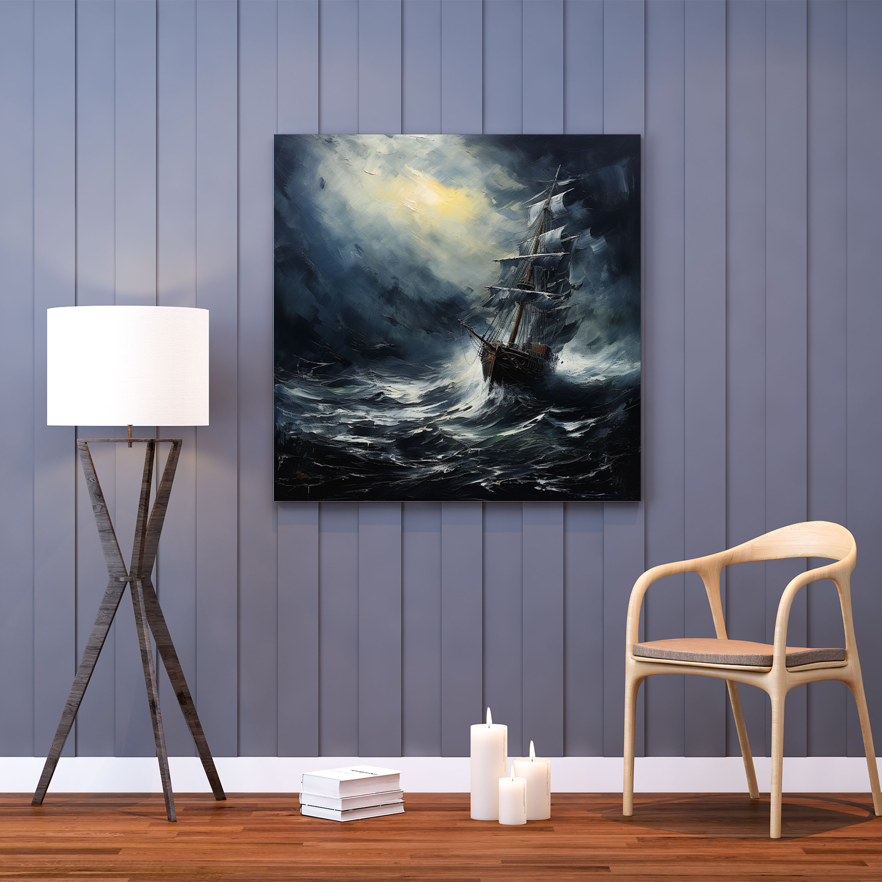 Stormy Seas Canvas Print - Storm, Storm Canvas Print, Stormy Seas Home Decoration, Canvas Wall Art