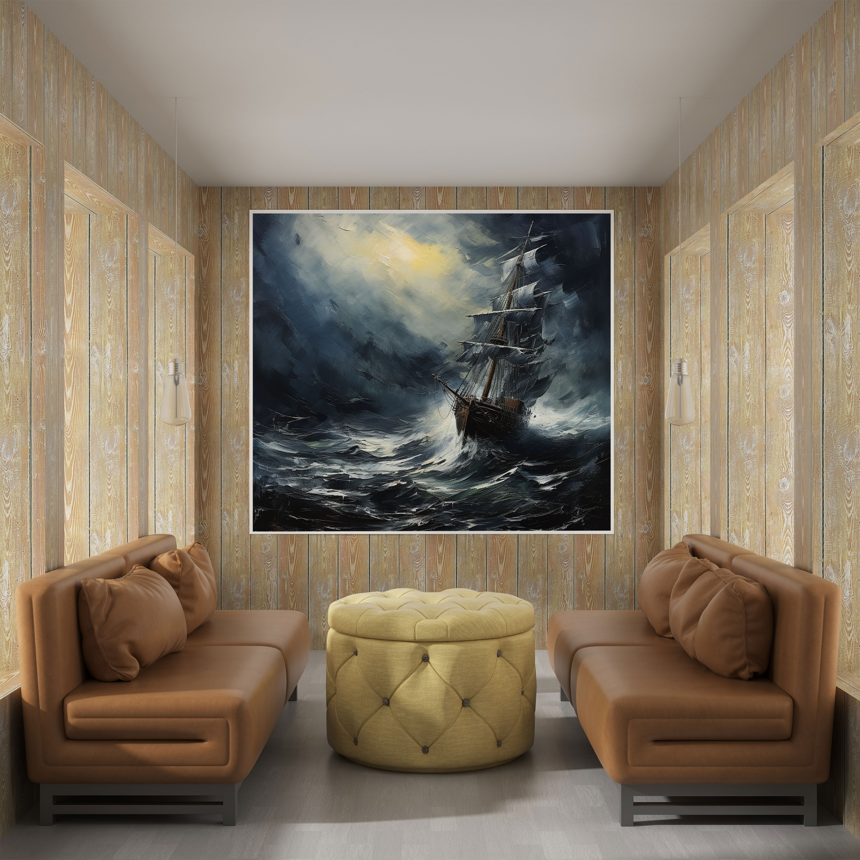 Stormy Seas Canvas Print - Storm, Storm Canvas Print, Stormy Seas Home Decoration, Canvas Wall Art
