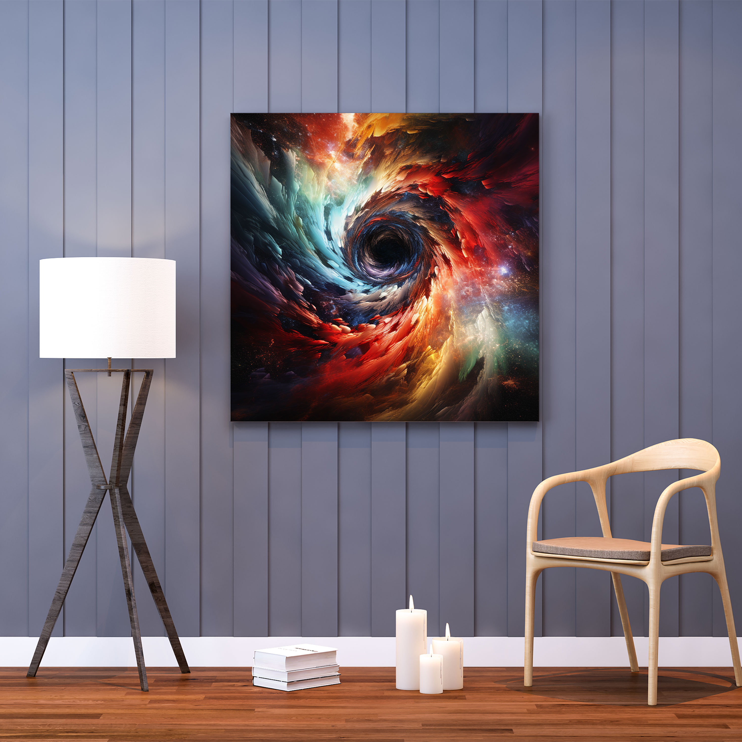 Stormy Chaos Wall Art - Storm, High Quality Canvas Print, Canvas Wall Art, Digital Artwork Canvas Print