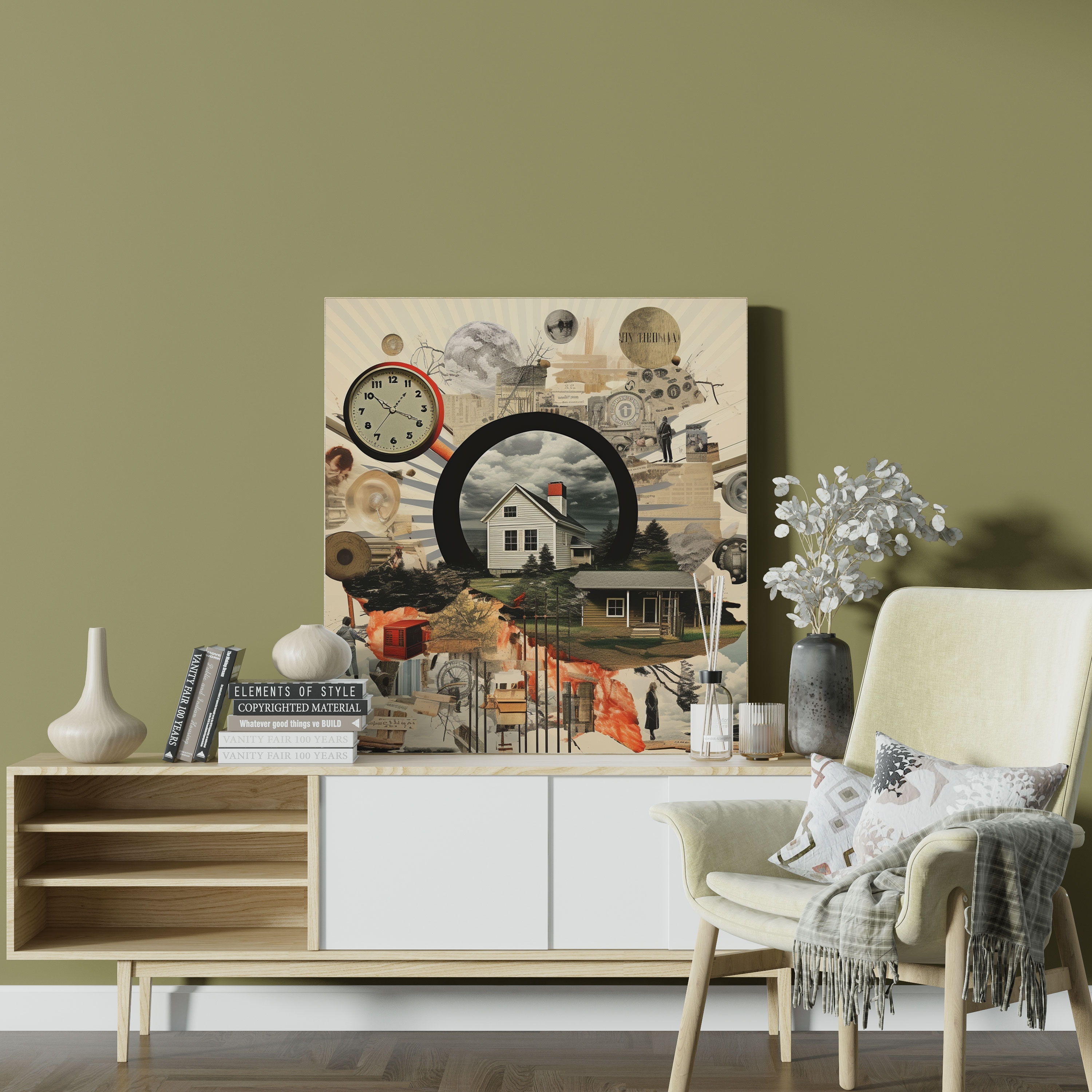 Storm Collage Wall Art - Storm, High Quality Canvas Print, Storm Wall Art, Collage Artwork Canvas Print