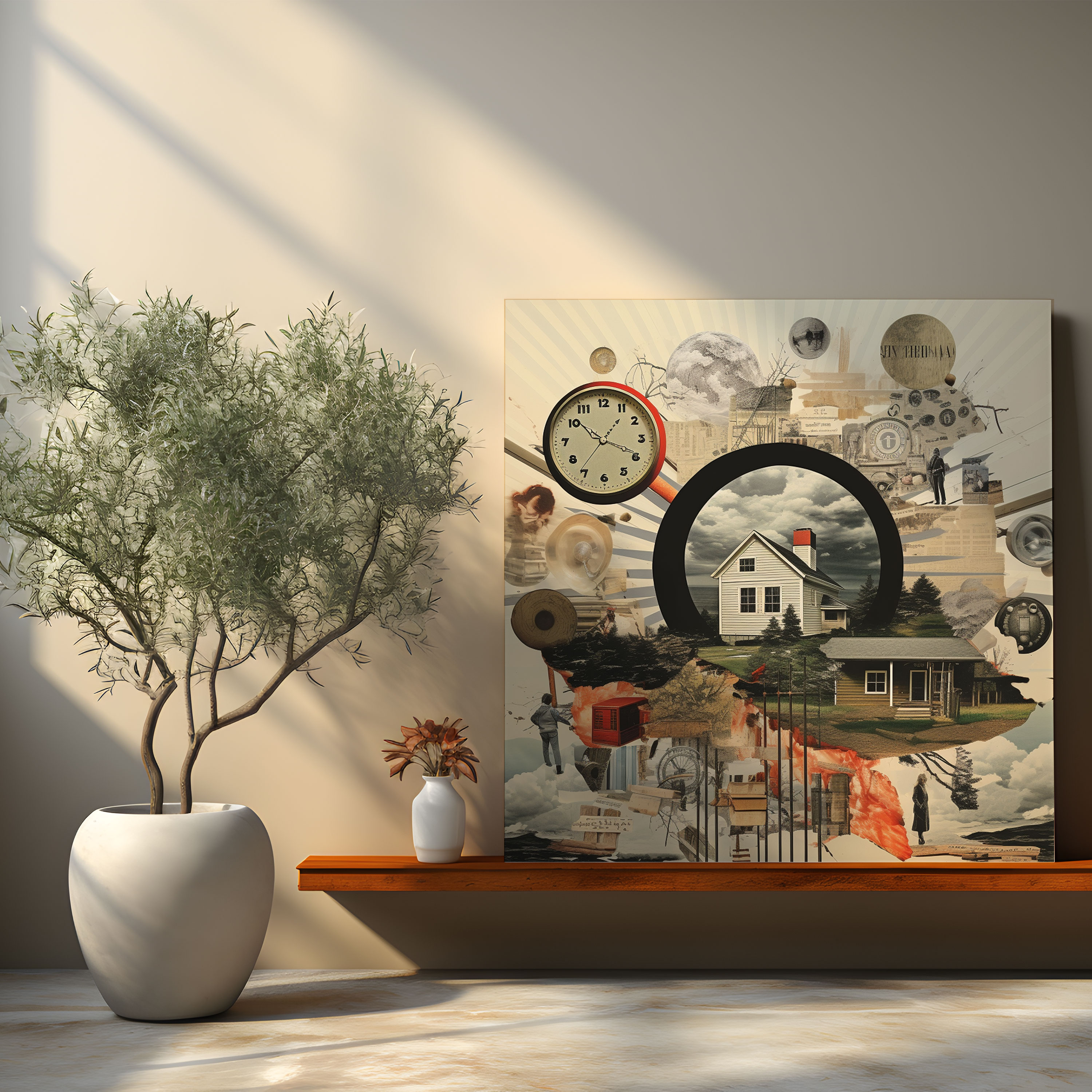 Storm Collage Wall Art - Storm, High Quality Canvas Print, Storm Wall Art, Collage Artwork Canvas Print
