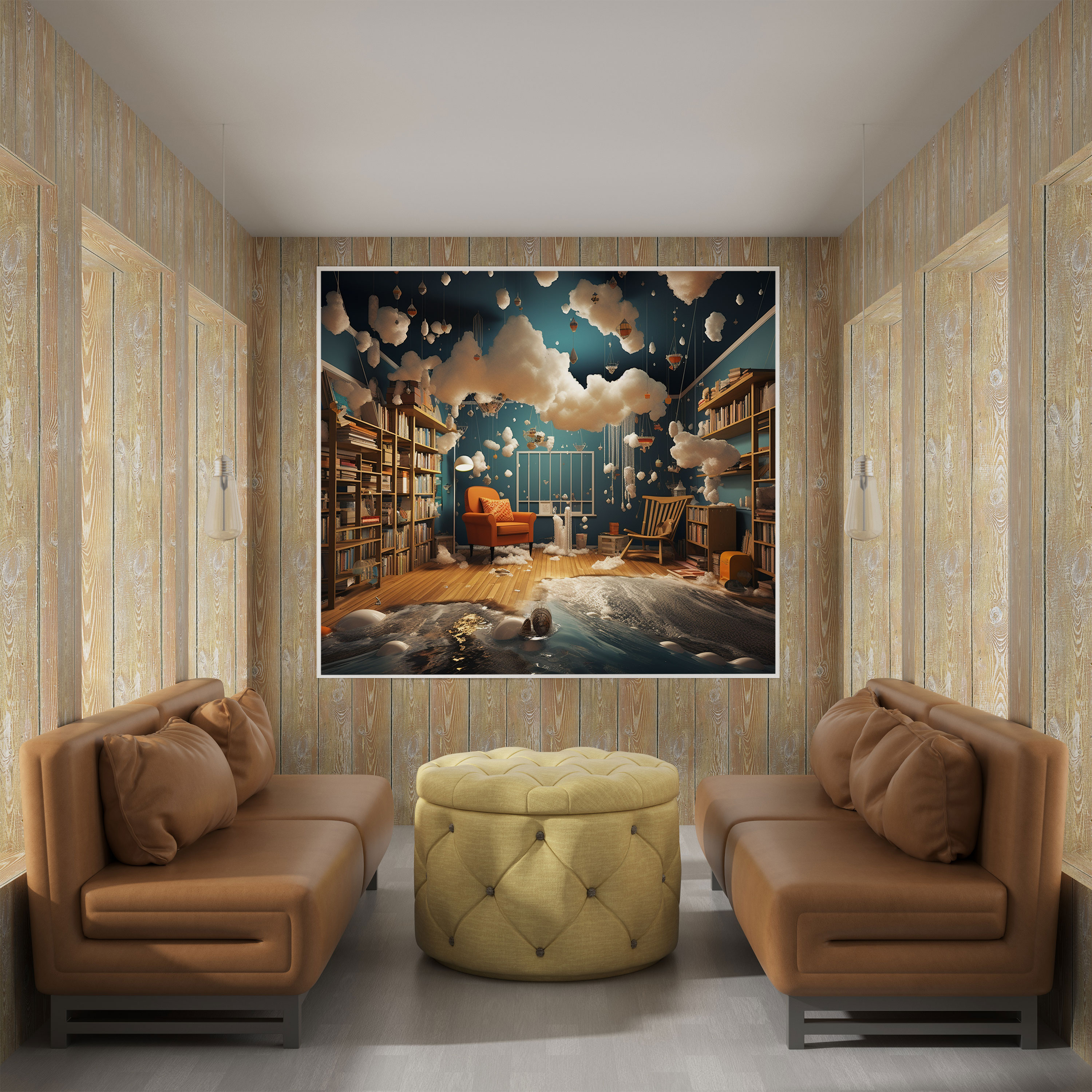 Dreamy Tempest Canvas Print - Storm, Dreamy Tempest Home Decoration, Surreal Artwork Wall Art, Storm Canvas Print