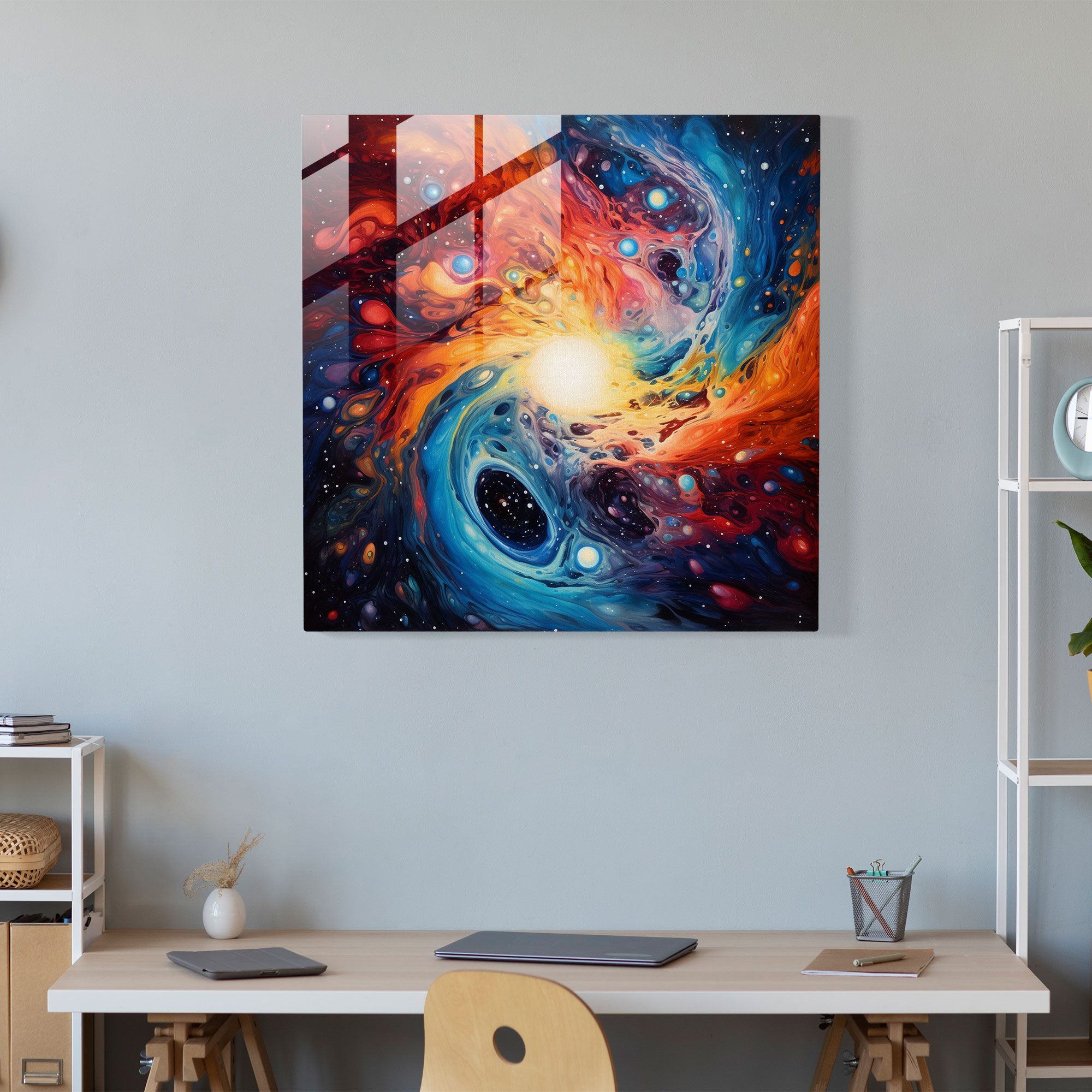 Spiritual Cosmos Glass Print - Spiritual, Glass Wall Art, Spiritual, Glass Art