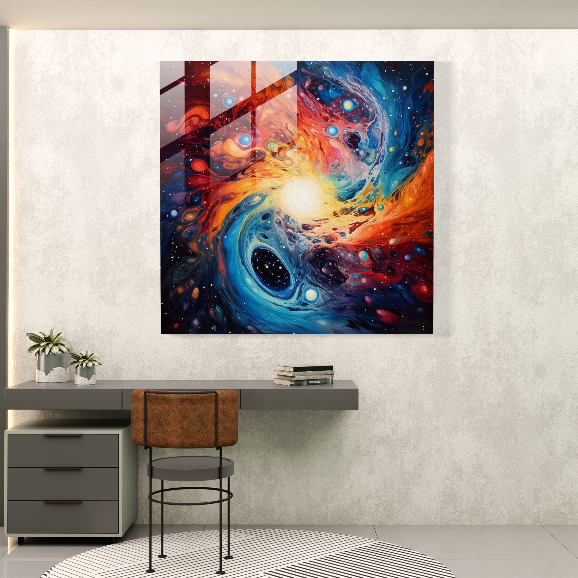 Spiritual Cosmos Glass Print - Spiritual, Glass Wall Art, Spiritual, Glass Art