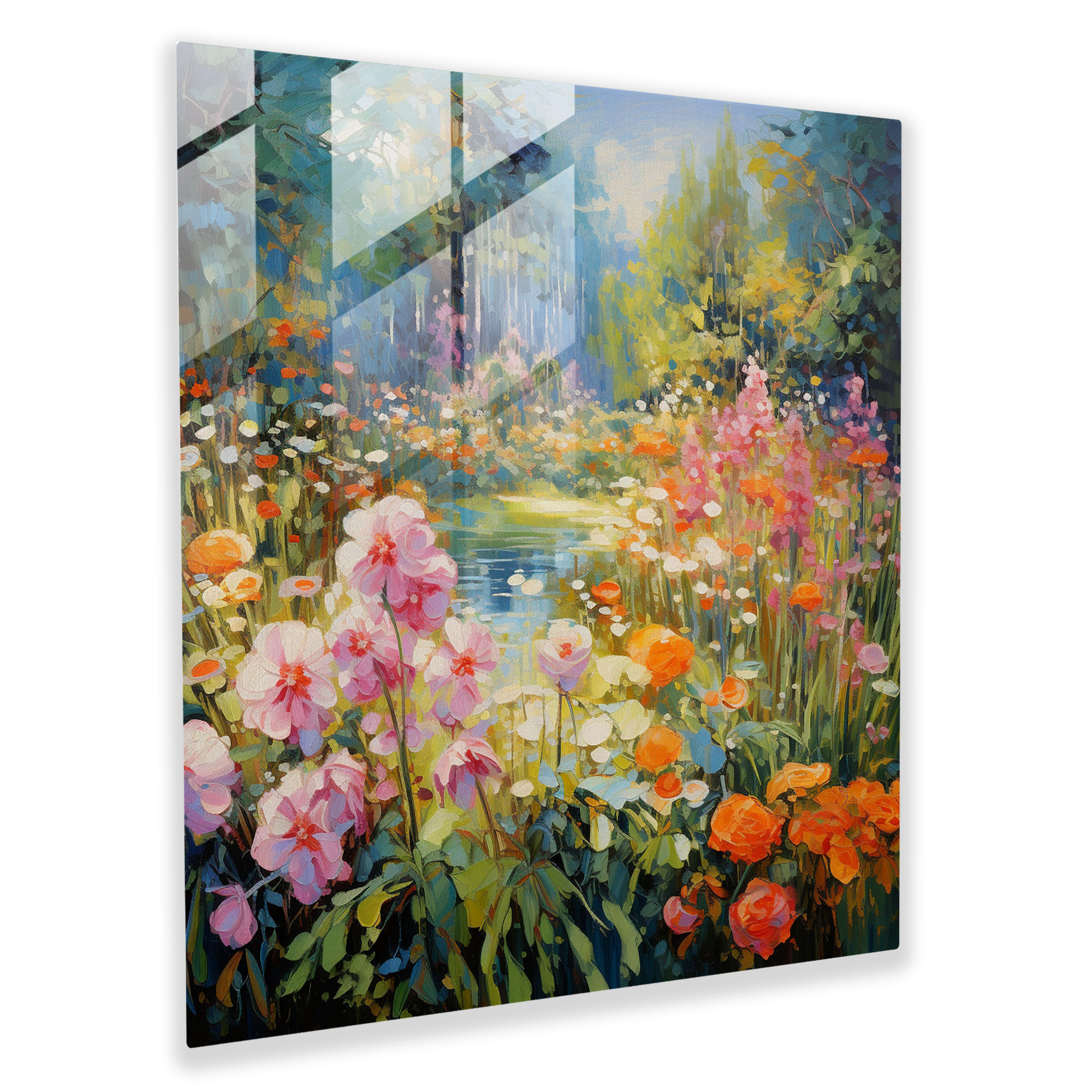 Spiritual Blossom Glass Print - Spiritual, Blooming Garden, Modern Art, Wall Decoration