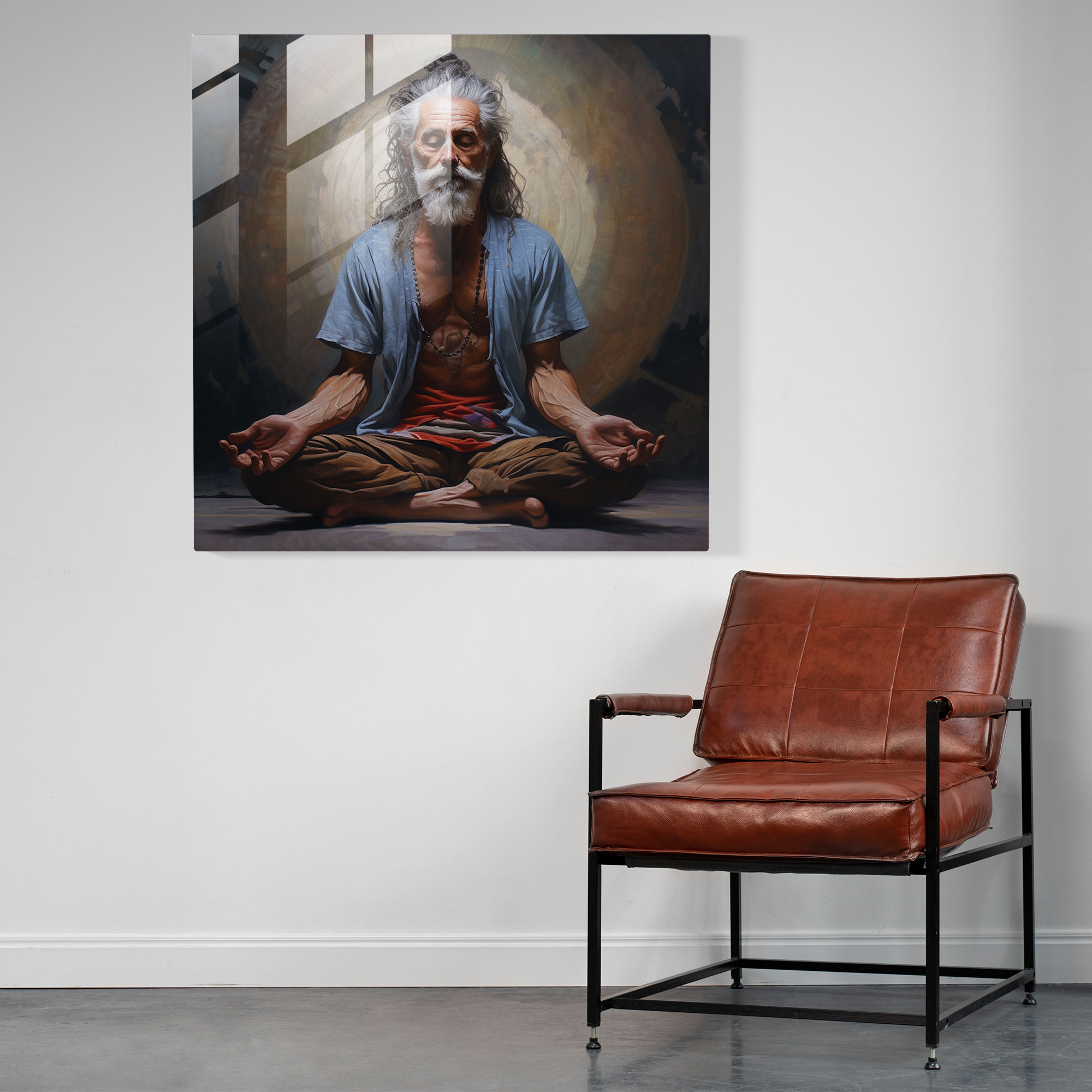 Ruhani Aydınlanma Cam Tablo - Modern Ruhani Sanat ve Huzur