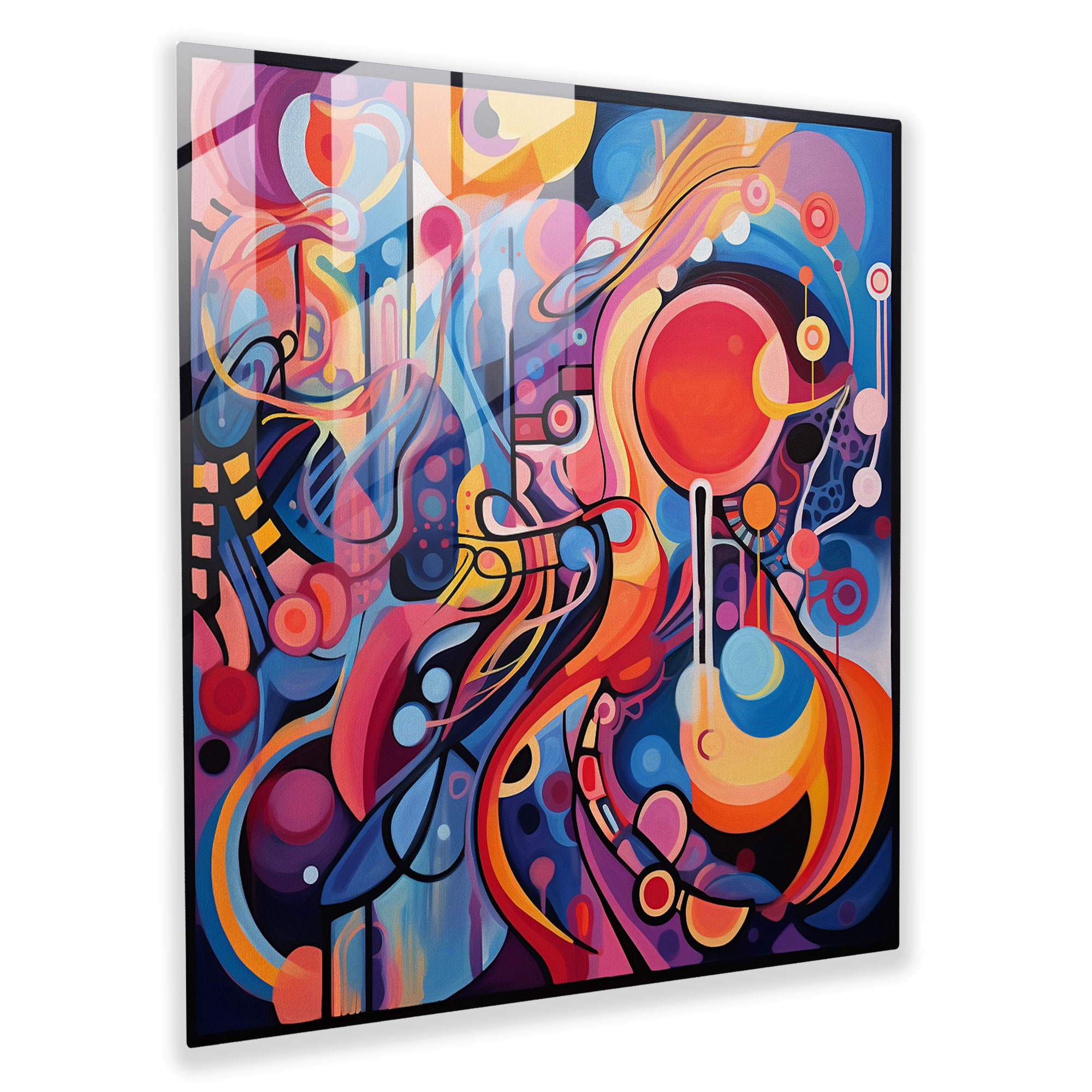 Spiritual Journey Glass Print - Spiritual, Colorful Abstract Painting, Spiritual Journey, Home Decoration