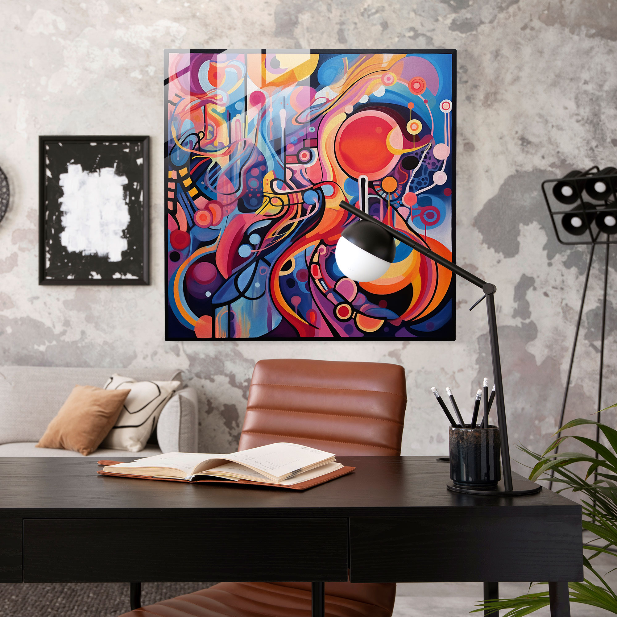 Spiritual Journey Glass Print - Spiritual, Colorful Abstract Painting, Spiritual Journey, Home Decoration