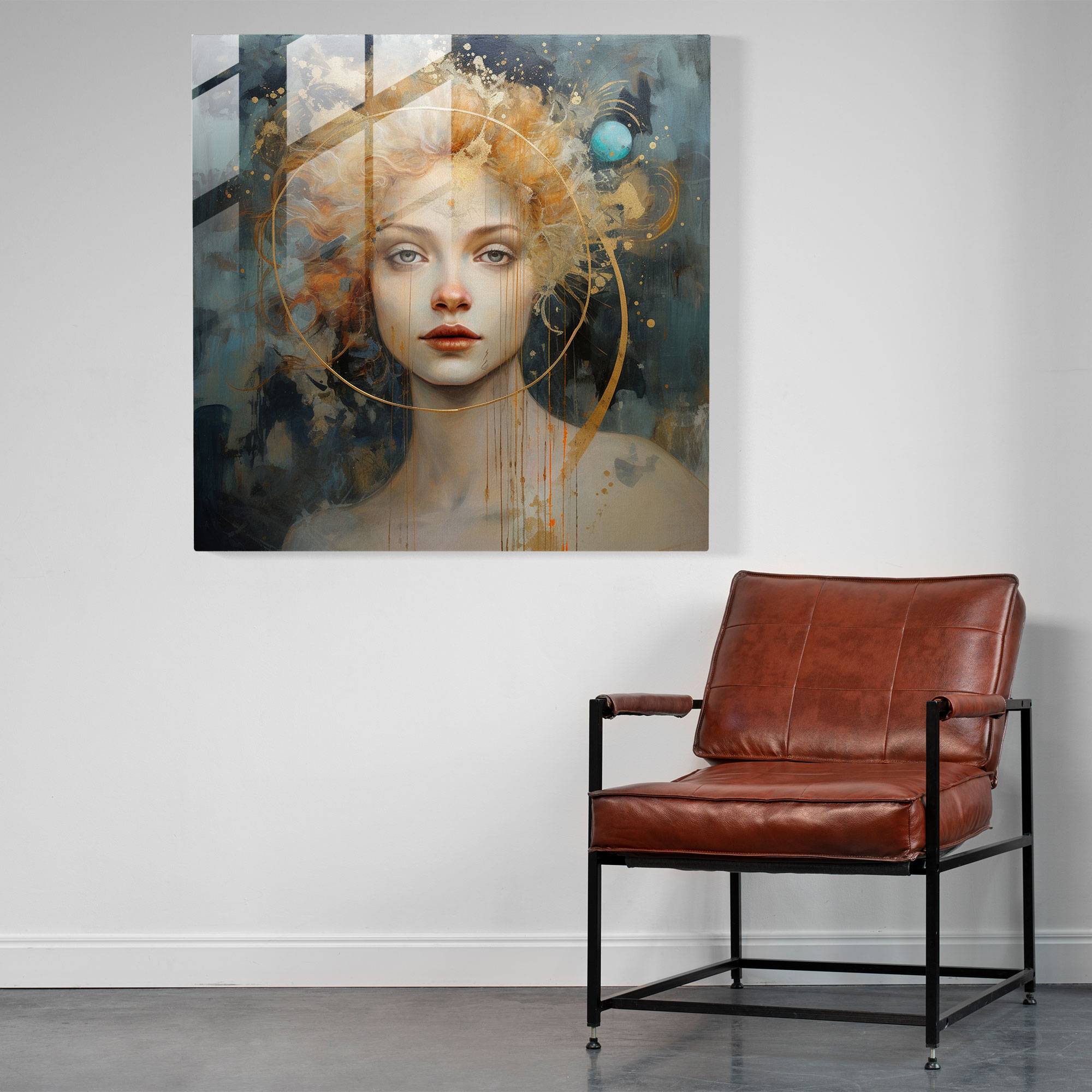 Ethereal Fusion Glass Print - Spiritual, Mixed Media Artwork, Modern Art, Glass Art
