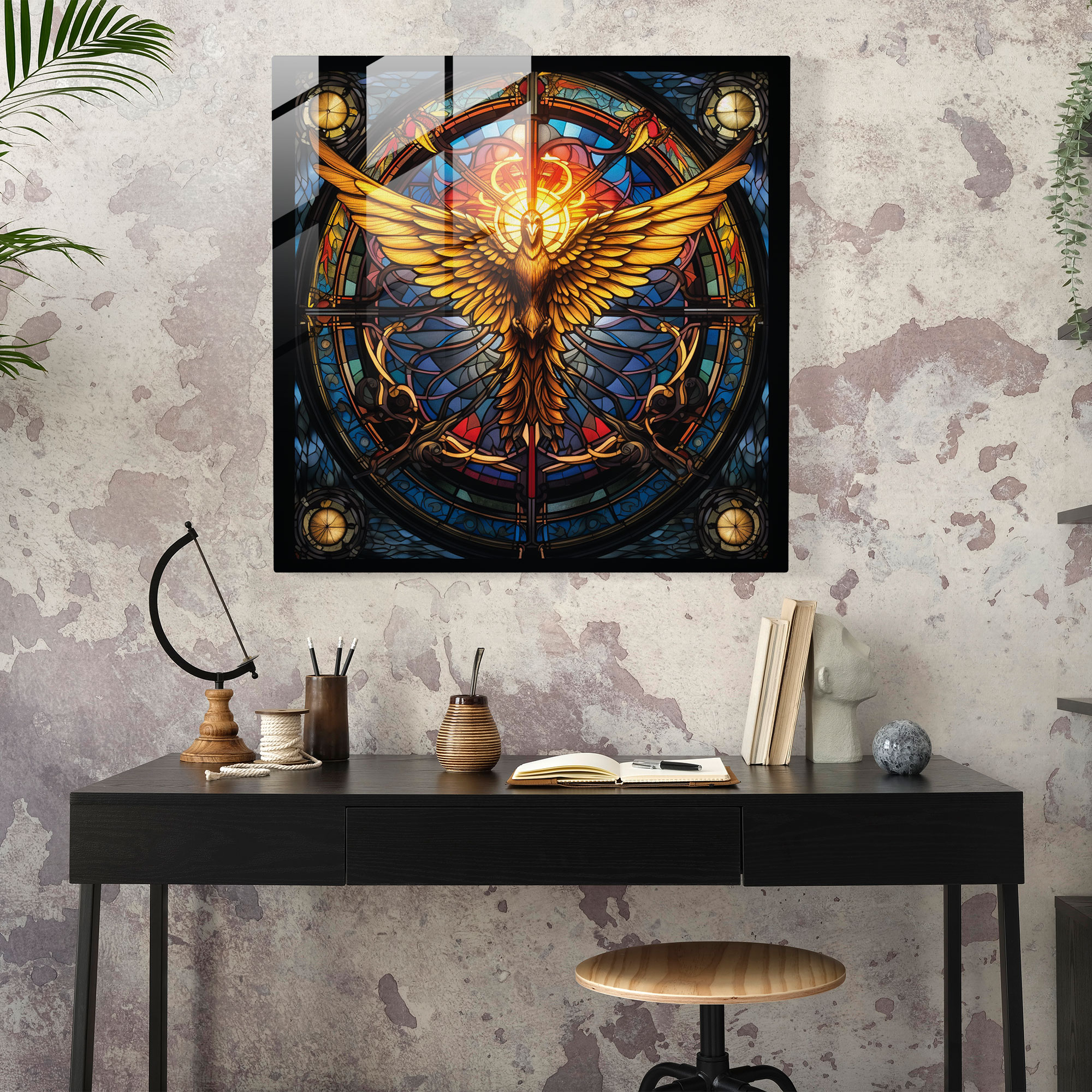 Divine Portrayal Glass Print - Spiritual, Imagery, Glass Print, Sacred Symbols