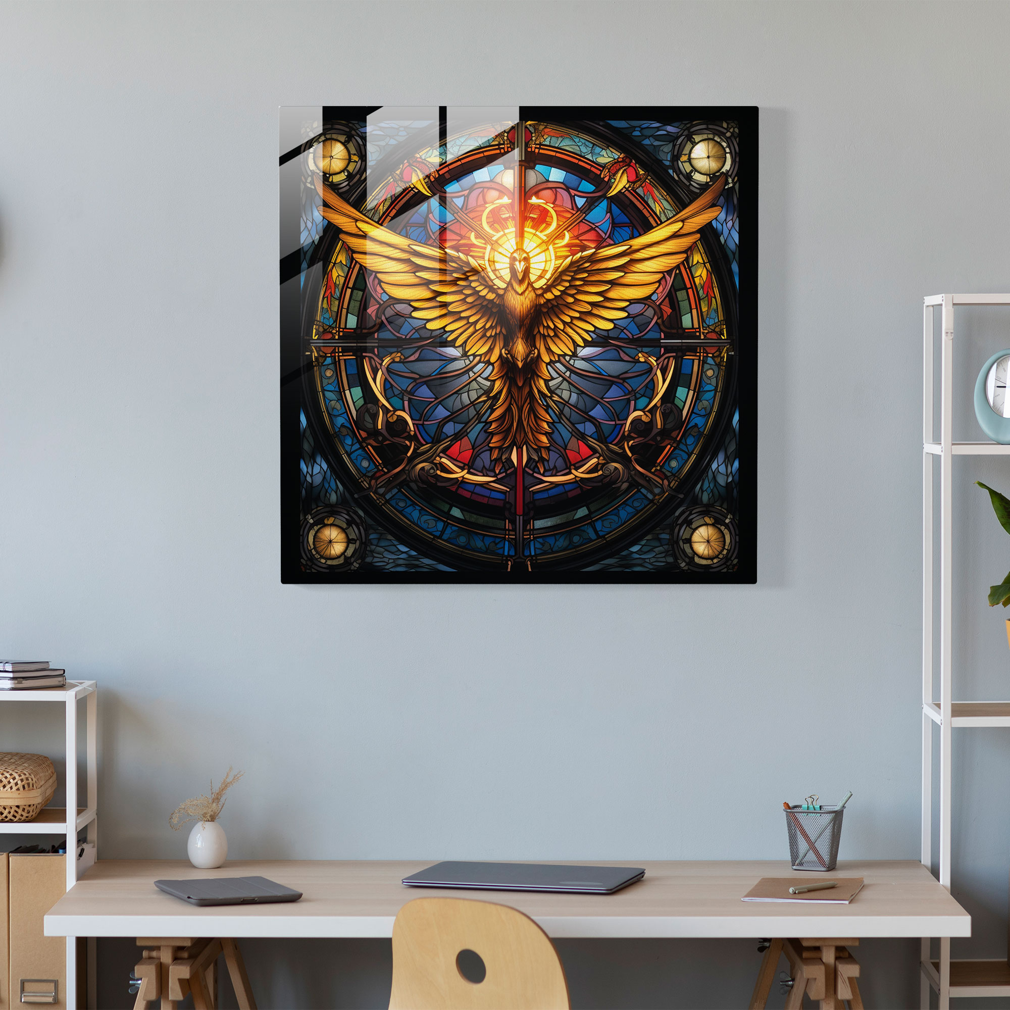Divine Portrayal Glass Print - Spiritual, Imagery, Glass Print, Sacred Symbols