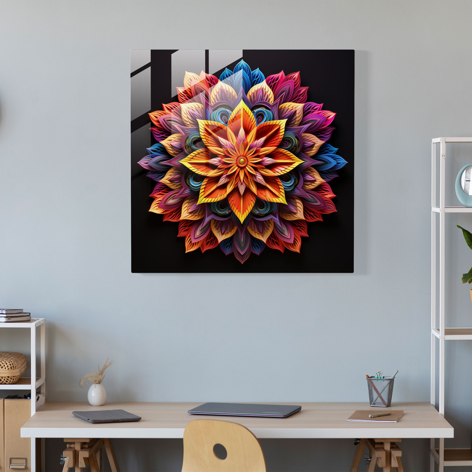 Sacred Harmony - Glass Wall Art - Spiritual, Wall Decoration, Home Decoration, Spiritual