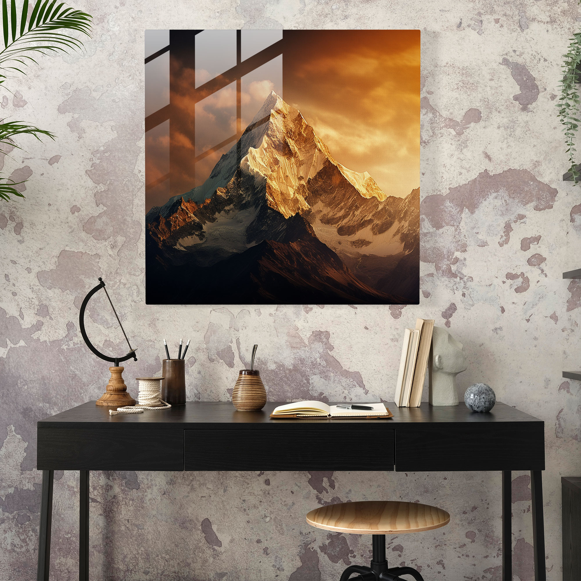 Yücelik - Cam Duvar Sanatı - Ruhani Modern Sanat Cam Tablo