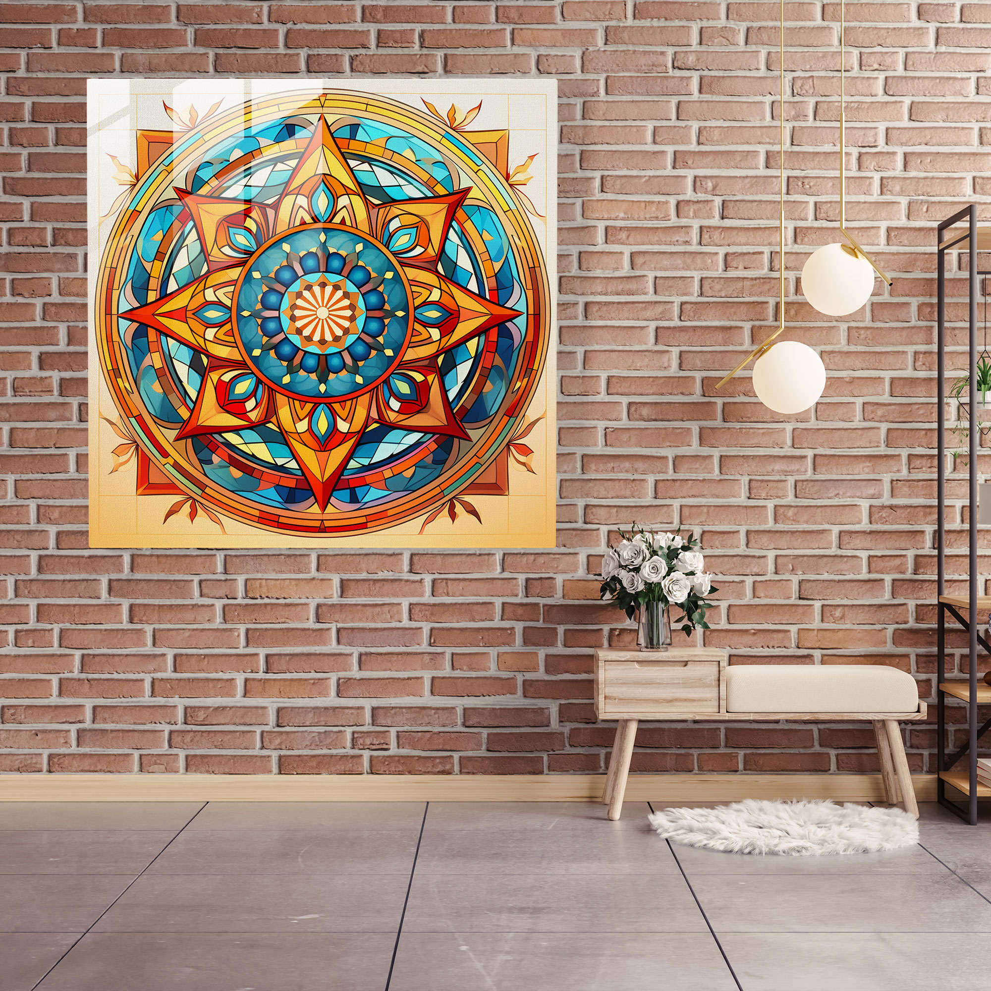 Spiritual Geometry Glass Print - Spiritual, Glass Art, Glass Print, Glass Wall Art
