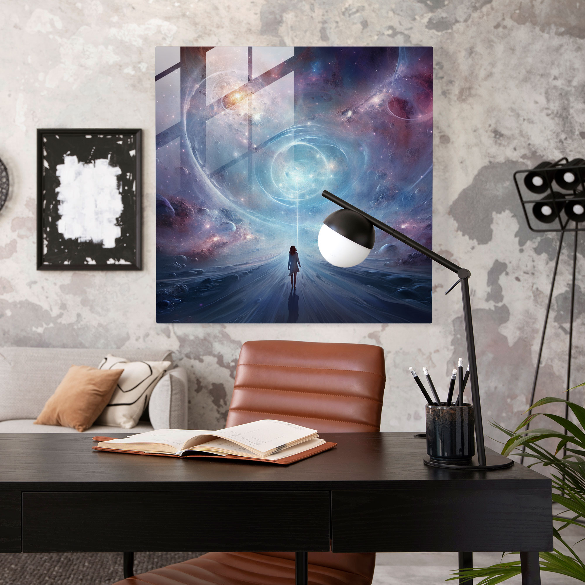 Celestial Essence Glass Print - Spiritual, Ethereal, Glass Print, Celestial Beings