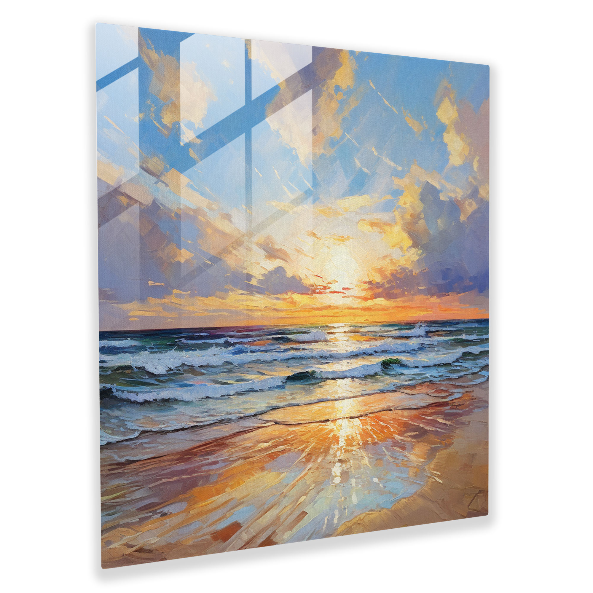 Nature's Sunset Glass Print - Sunset, Glass Wall Art, Sunset, Glass Art