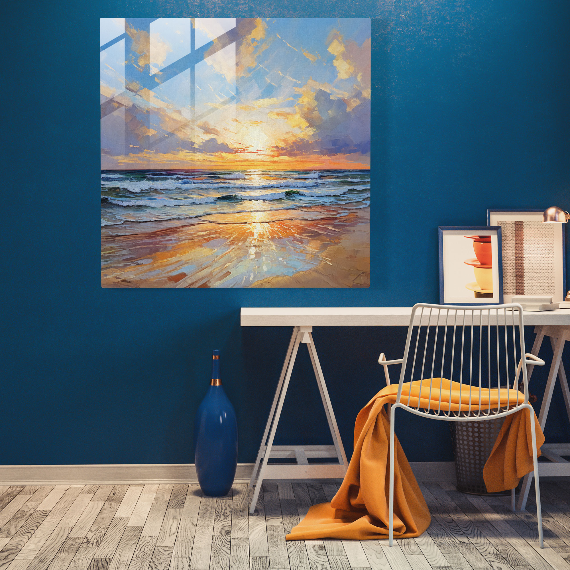 Nature's Sunset Glass Print - Sunset, Glass Wall Art, Sunset, Glass Art