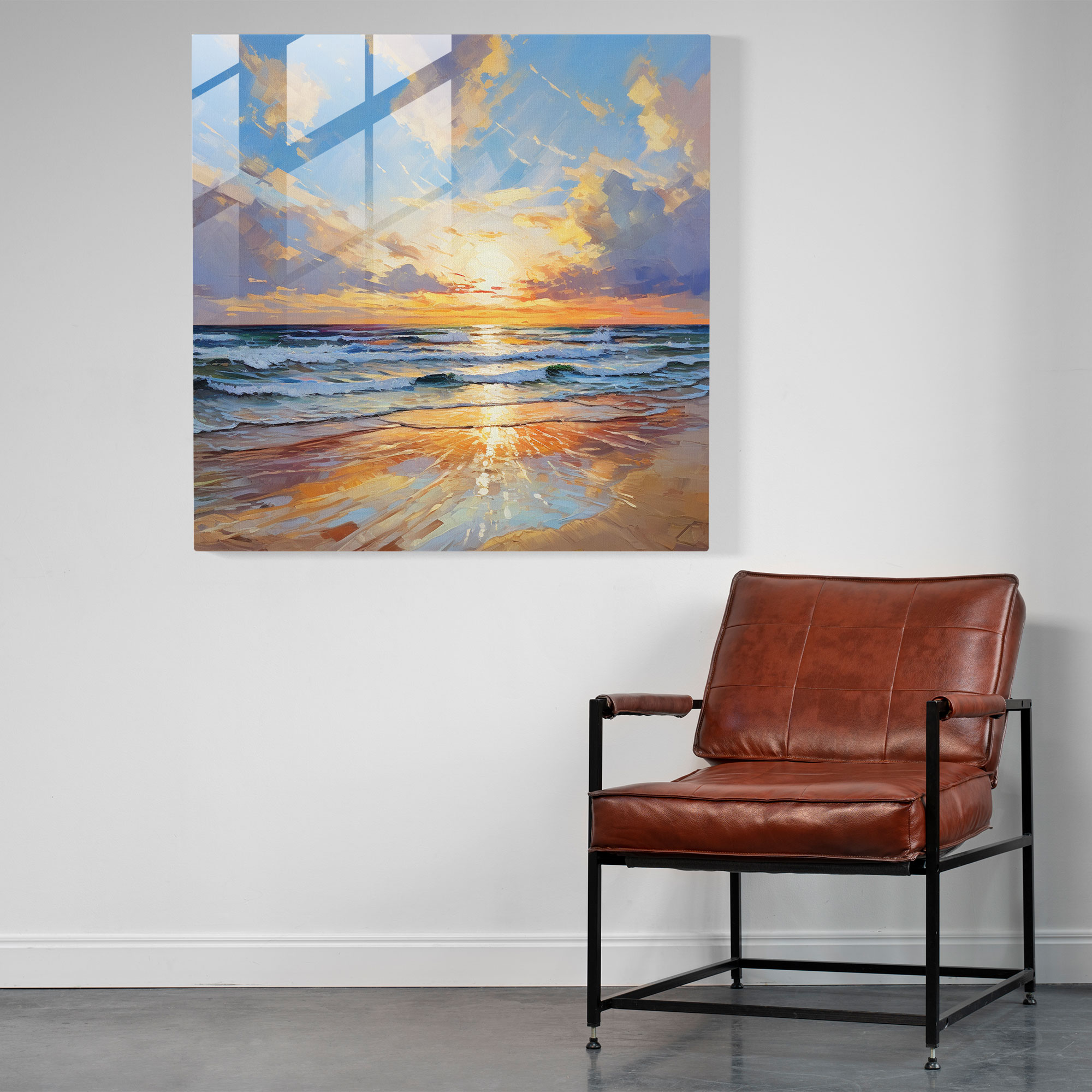 Nature's Sunset Glass Print - Sunset, Glass Wall Art, Sunset, Glass Art