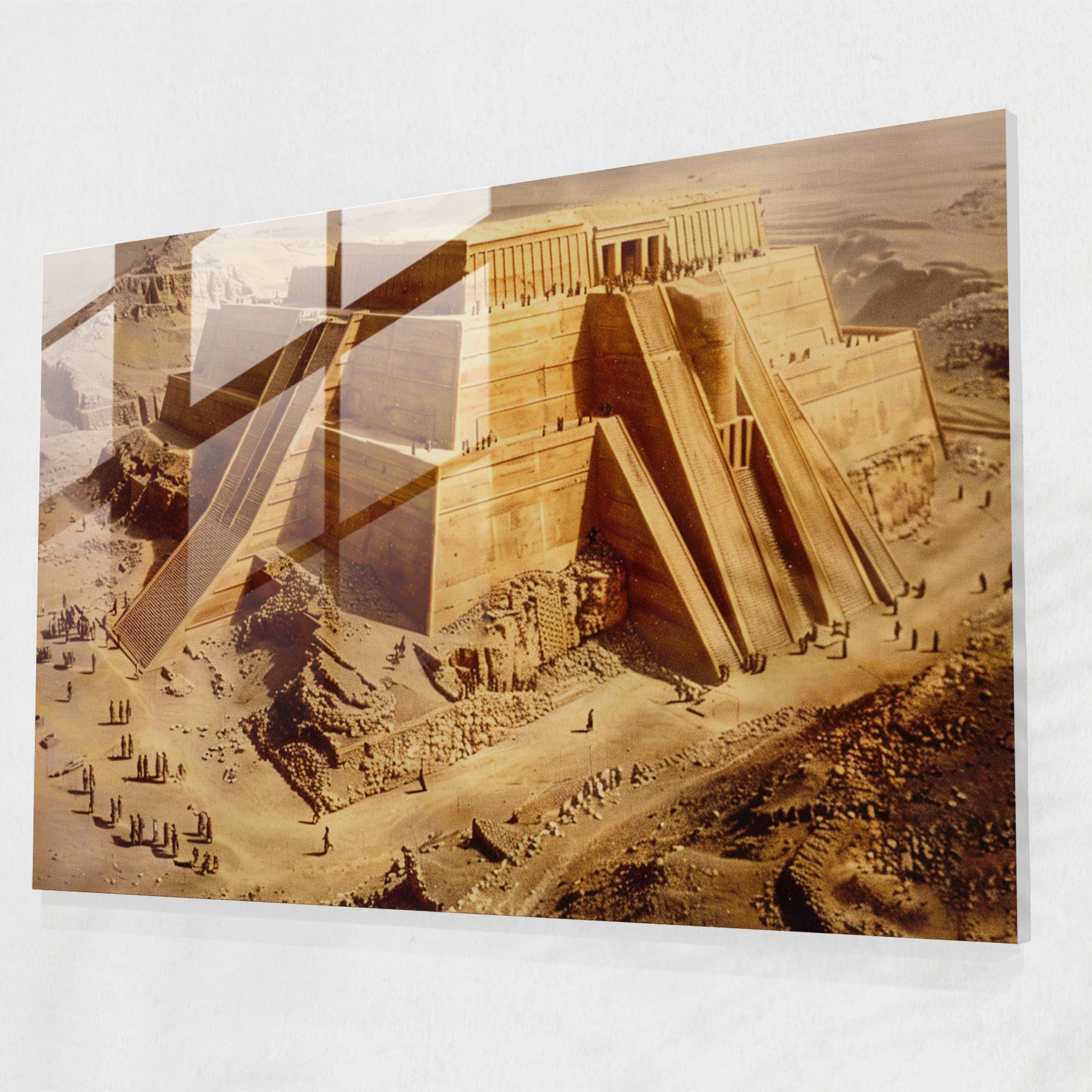 Sumerische Wanddekoration - Glasbild mit sumerischem Design
